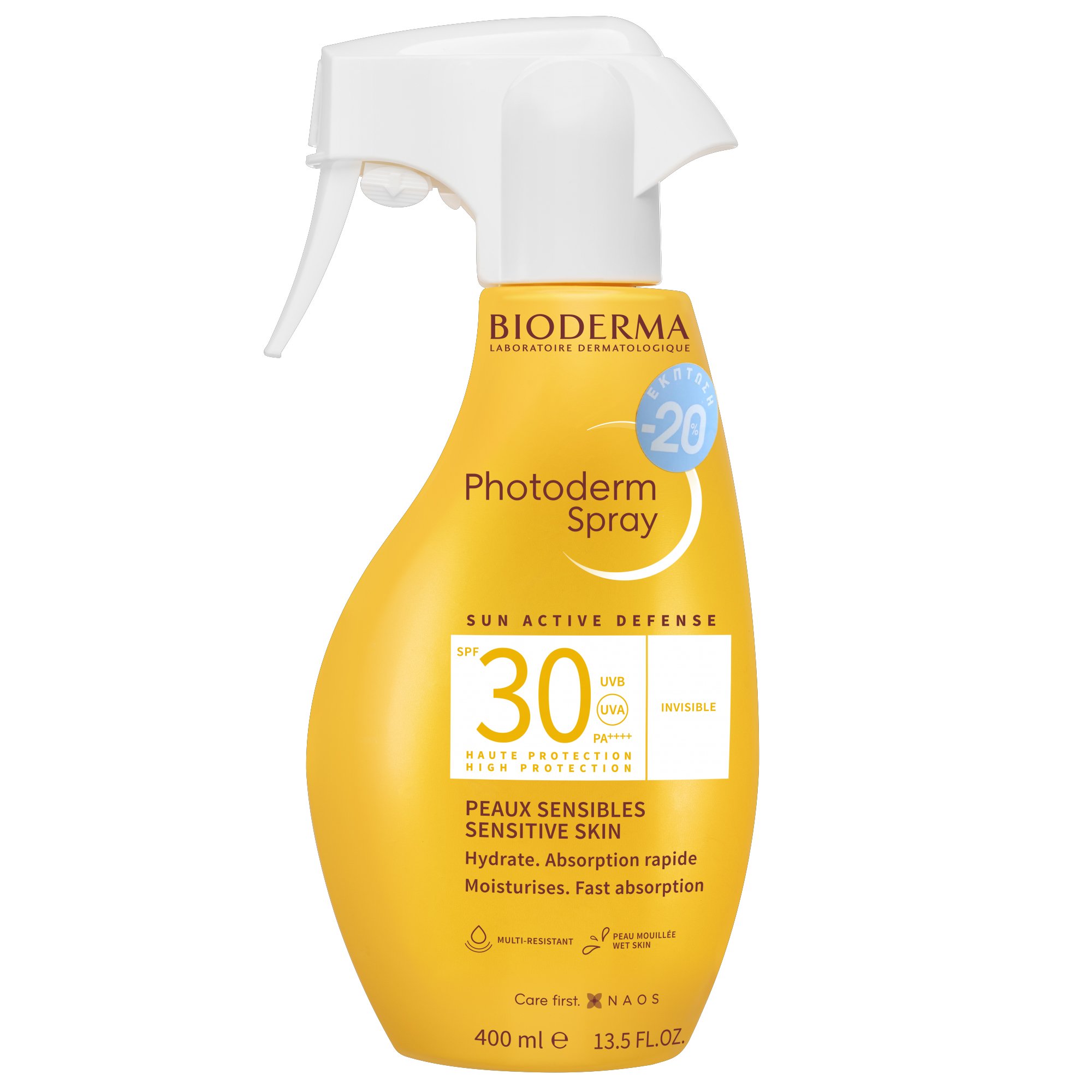 Bioderma Promo Photoderm Invisible Face & Body Spray Spf30 Αντηλιακό Γαλάκτωμα Προσώπου, Σώματος σε Spray, Υψηλής Προστασίας για Ευαίσθητα Δέρματα 400ml