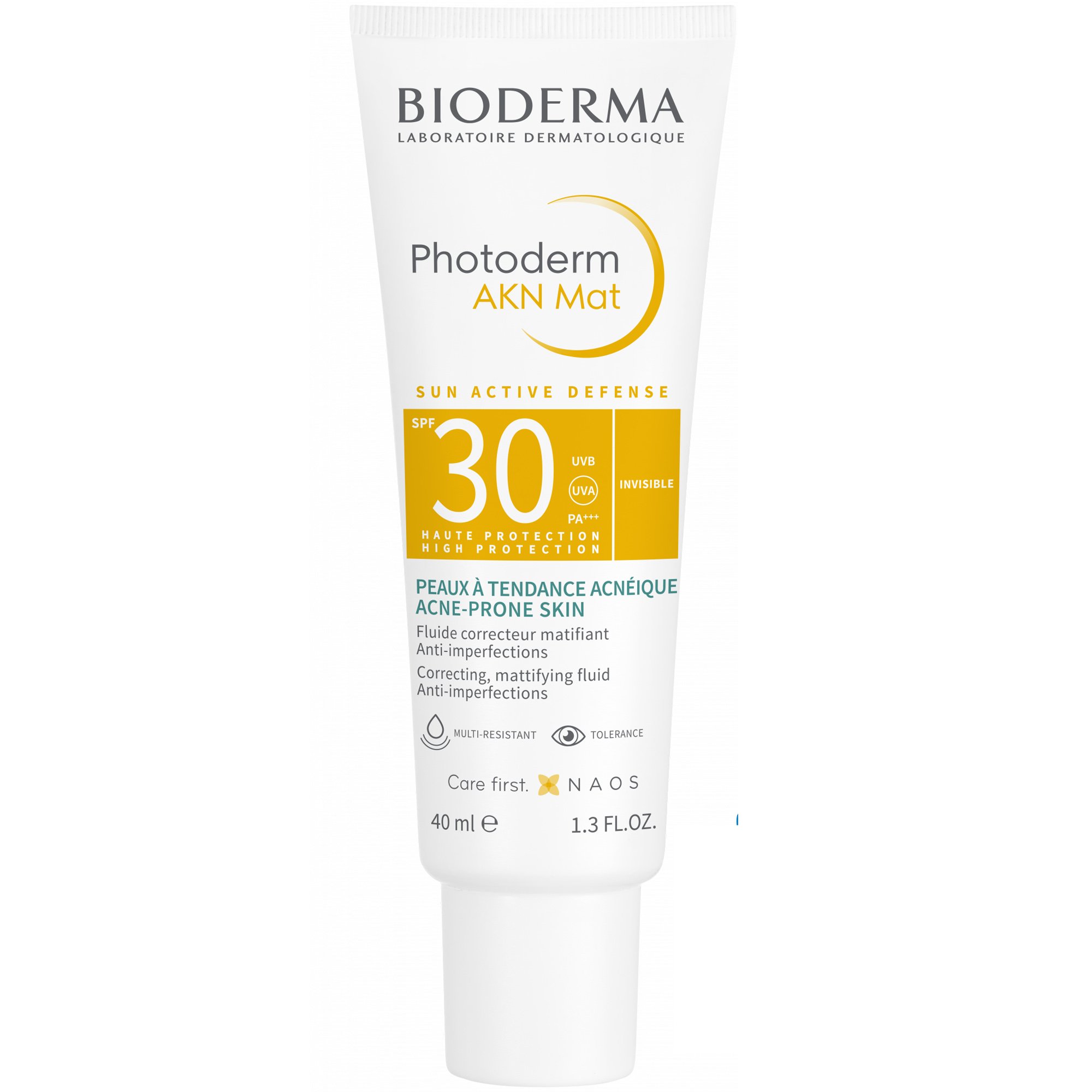 Bioderma Bioderma Photoderm AKN Mat Spf30 Correcting Mattifying Fluid Αντηλιακή, Λεπτόρρευστη Κρέμα Προσώπου, Υψηλής Προστασίας για Μικτό, Λιπαρό Δέρμα με Τάση Ακμής 40ml