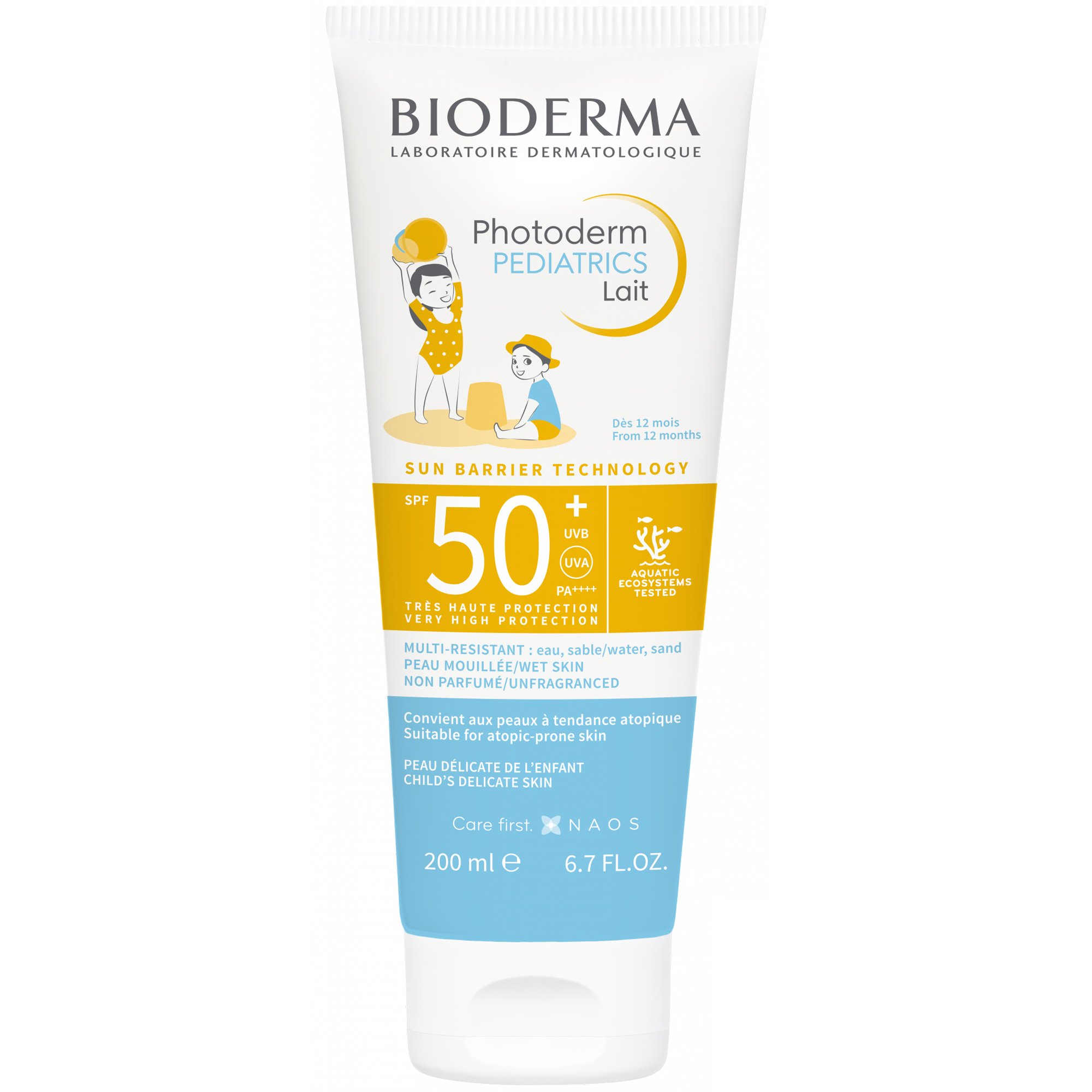 Bioderma Bioderma Photoderm Pediatrics Face & Body Milk Spf50+, Αντηλιακό Γαλάκτωμα Προσώπου, Σώματος Πολύ Υψηλής Προστασίας για Βρέφη & Παιδιά 200ml