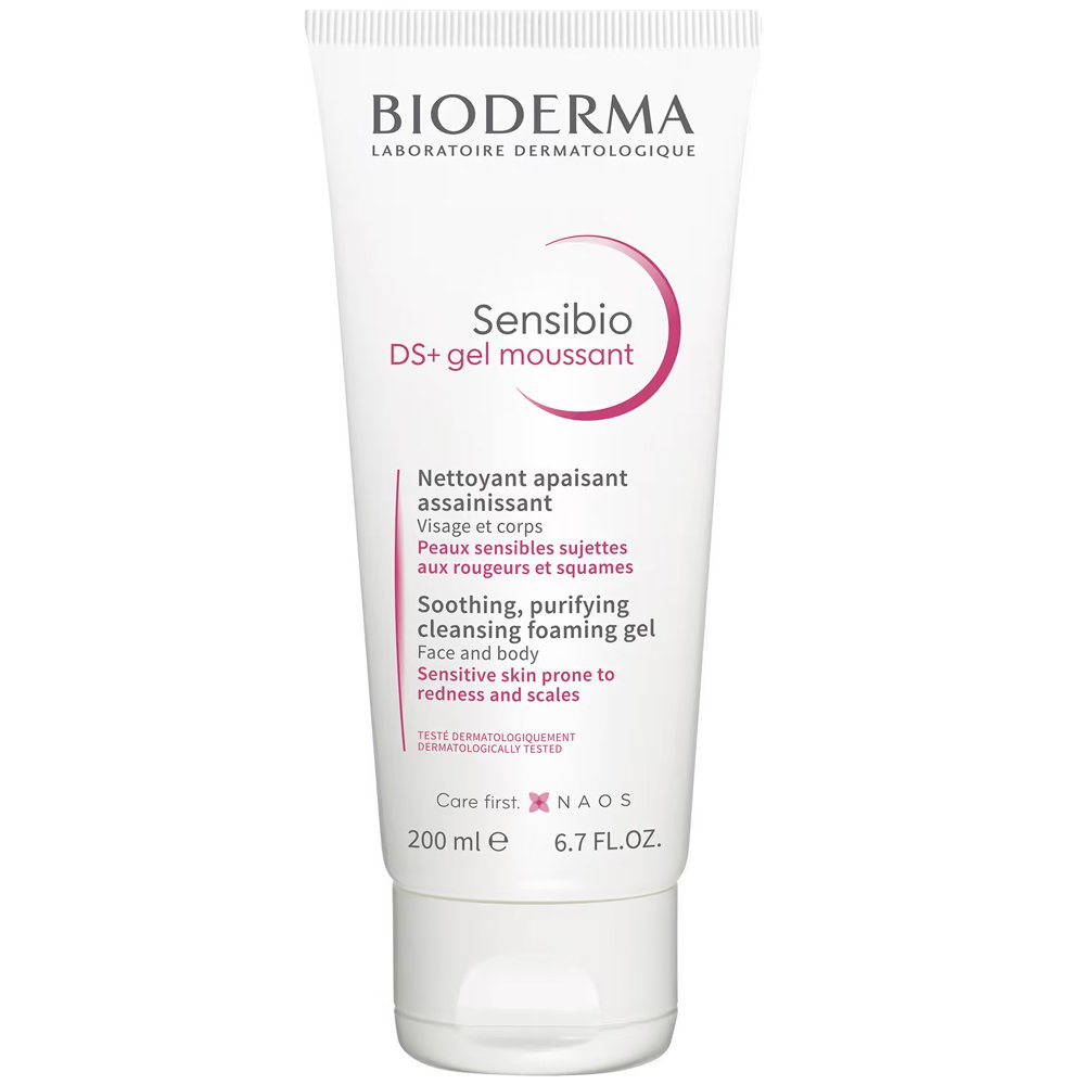 Bioderma Sensibio DS+ Gel Moussant Καταπραϋντικό Gel Καθαρισμού Προσώπου Σώματος Κατά της Ερυθρότητας & της Ξηροδερμίας 200ml