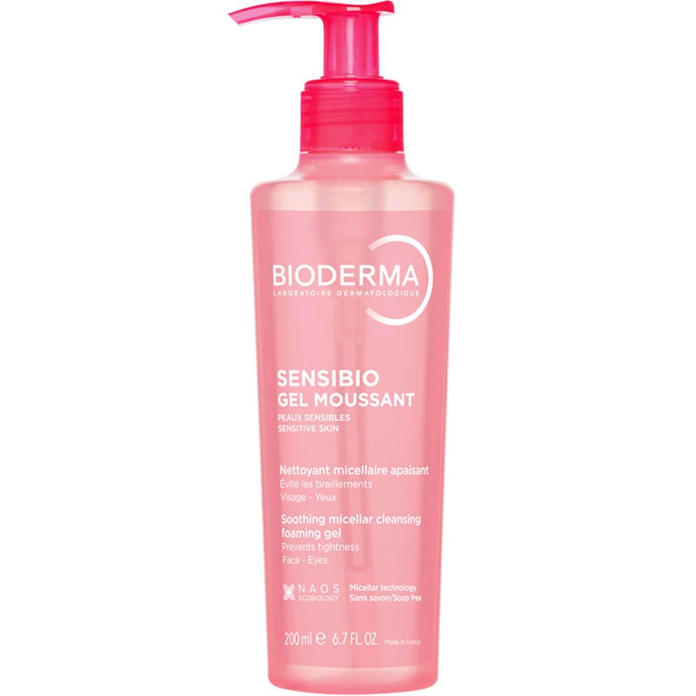 Bioderma Sensibio Soothing Micellar Cleansing Foaming Gel Καθαρισμού & Ντεμακιγιάζ Προσώπου - Ματιών, Κατάλληλο για Ευαίσθητες Επιδερμίδες 200ml