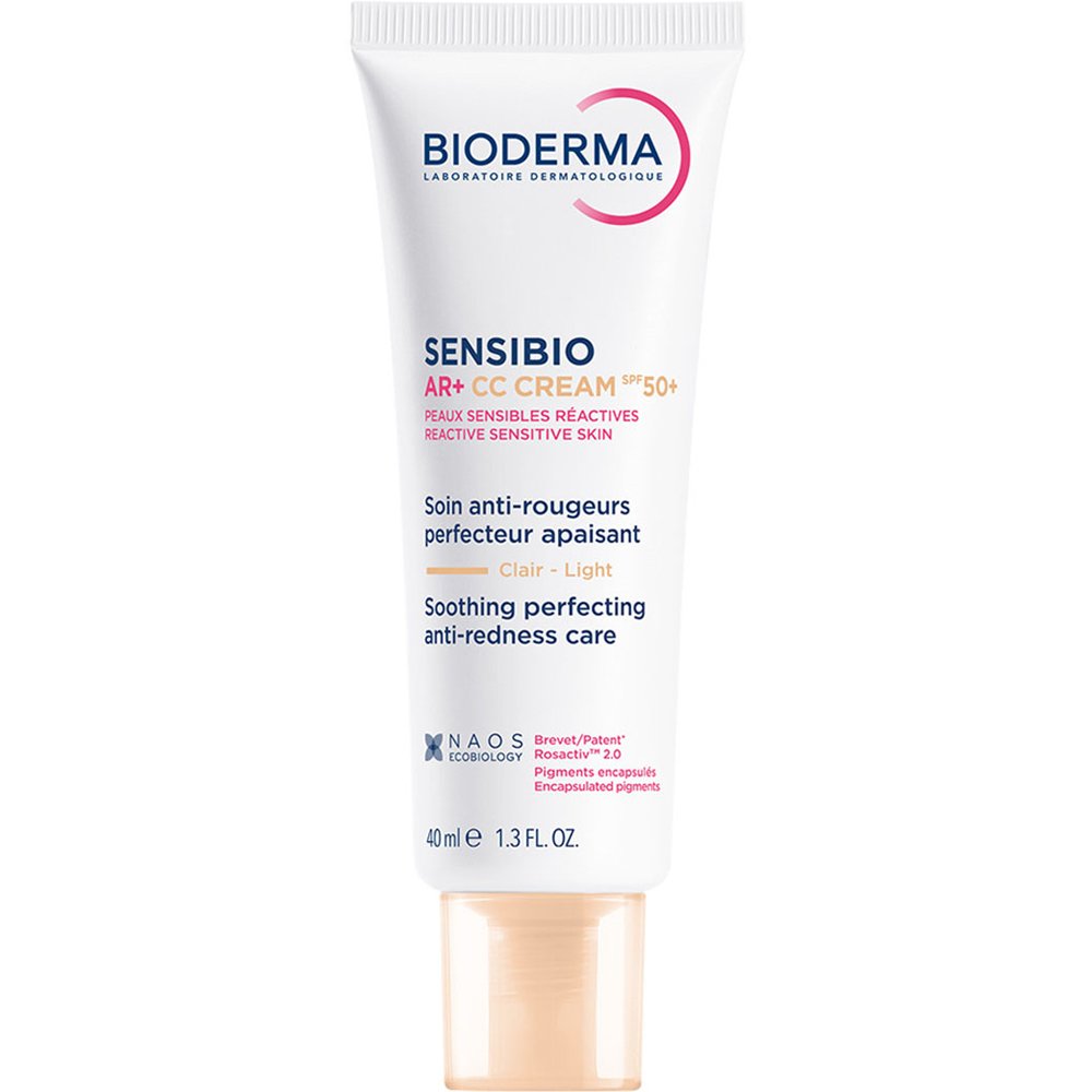 Bioderma Sensibio Ar+ CC Clair & Light Soothing Anti-Redness Cream Spf50+ Καταπραϋντική Κρέμα Προσώπου Ημέρας με Χρώμα Πολύ Υψηλής Προστασίας 40ml