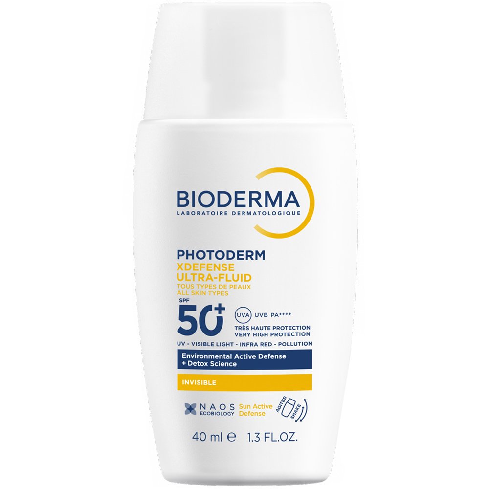 Bioderma Bioderma Photoderm XDefense Ultra-Fluid Spf50+ Εξαιρετικά Λεπτόρρευστο Αντηλιακό Προσώπου Πολύ Υψηλής Αντηλιακής Προστασίας  40ml - Invisible
