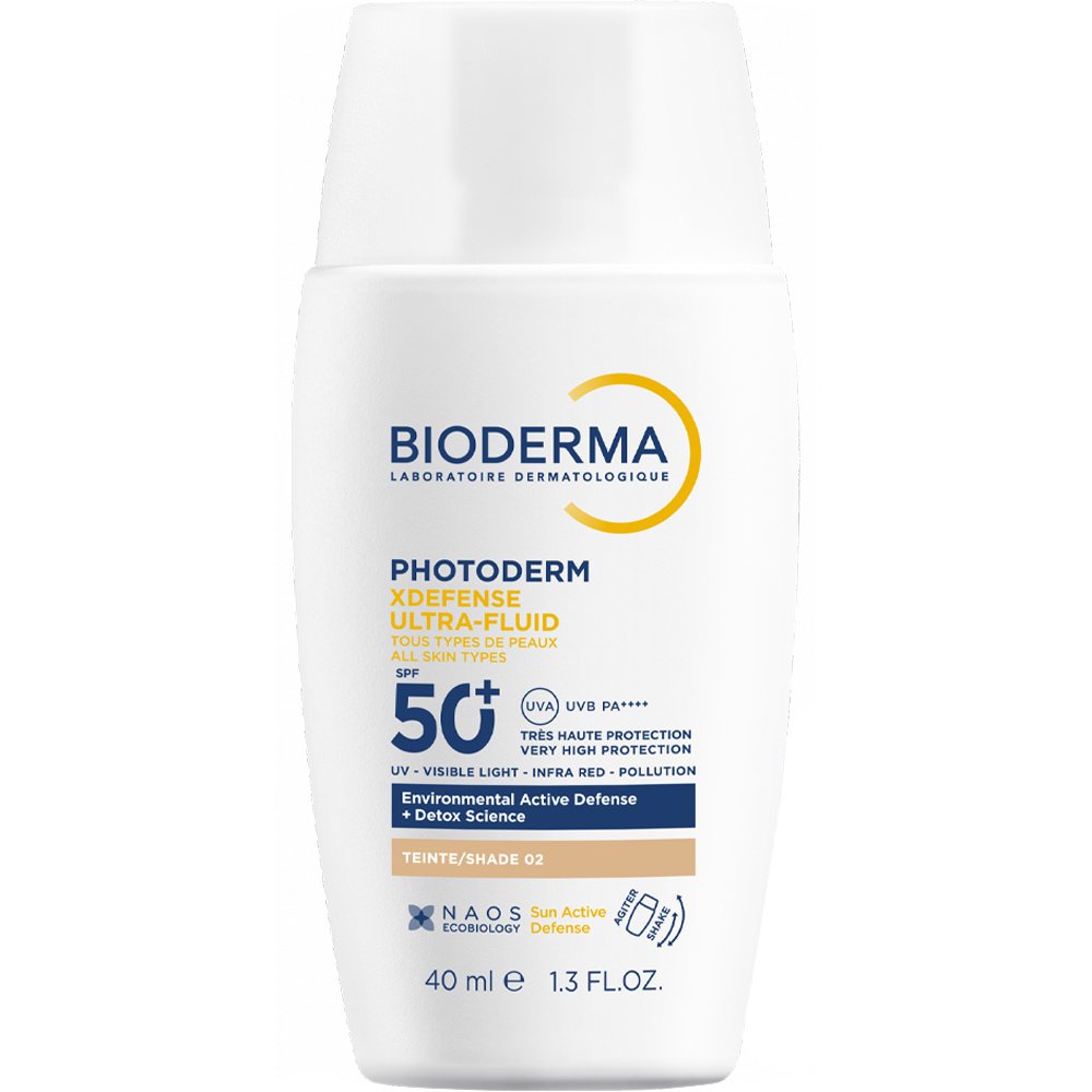 Bioderma Bioderma Photoderm XDefense Ultra-Fluid Spf50+ Εξαιρετικά Λεπτόρρευστο Αντηλιακό Προσώπου Πολύ Υψηλής Αντηλιακής Προστασίας 40ml - Shade 02
