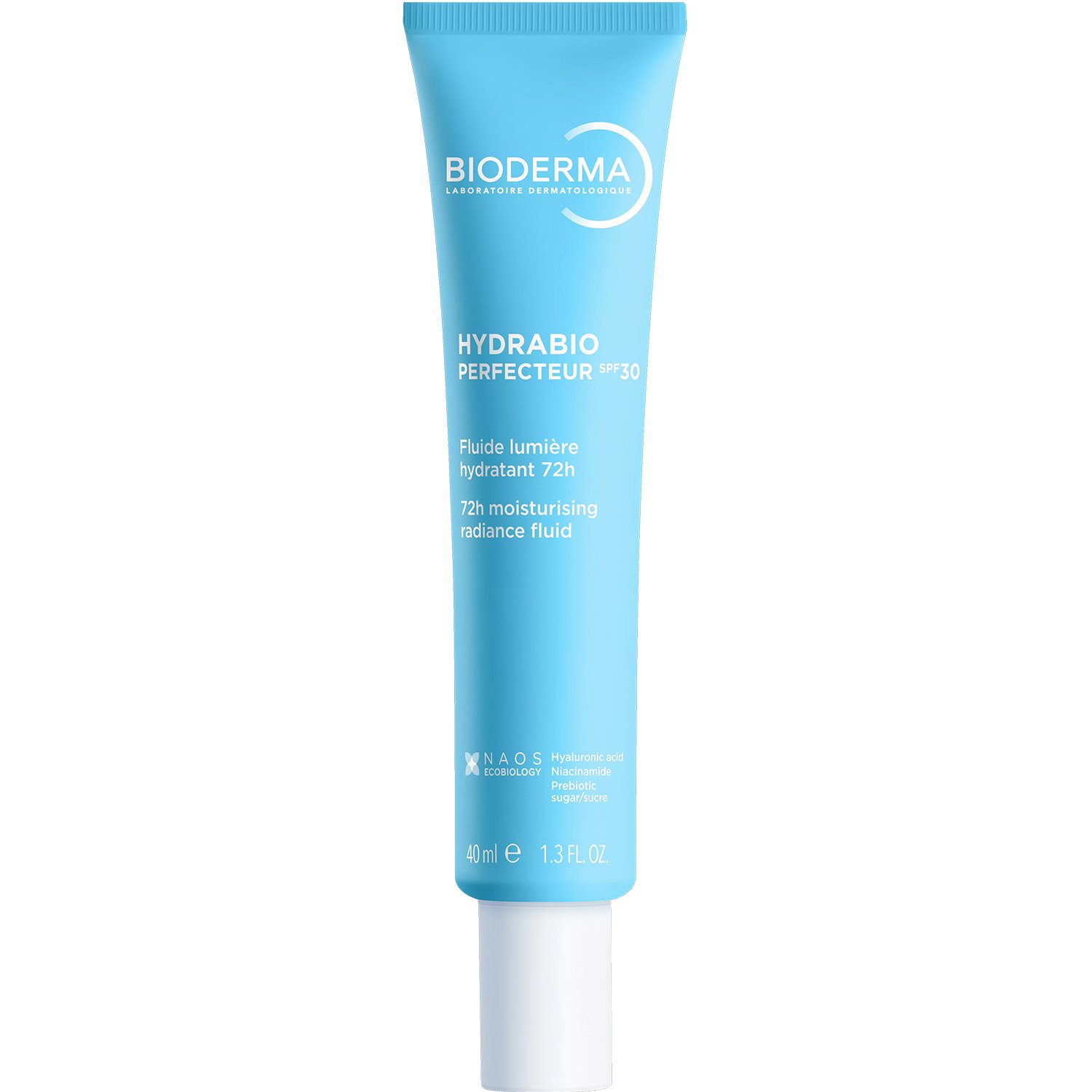 Bioderma Hydrabio Perfecteur Spf30 72h Moisturising Radiance Fluid Λεπτόρρευστη Αντηλιακή Κρέμα Προσώπου Υψηλής Προστασίας για Βαθιά Ενυδάτωση & Λάμψη στην Επιδερμίδα 40ml
