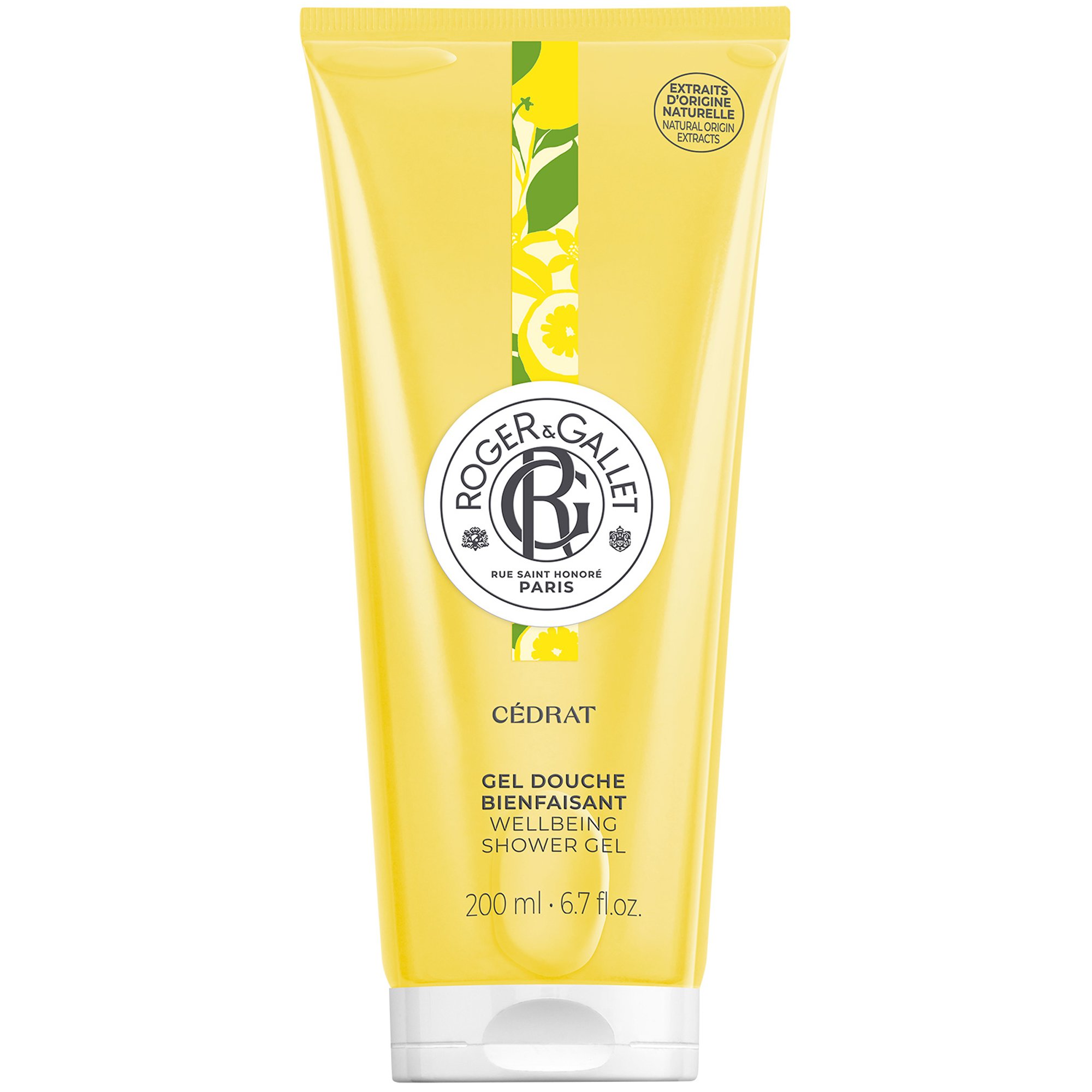 Roger & Gallet Cedrat Wellbeing Shower Gel Ενυδατικό, Αναζωογονητικό Αφρόλουτρο με Άρωμα Κίτρου 200ml