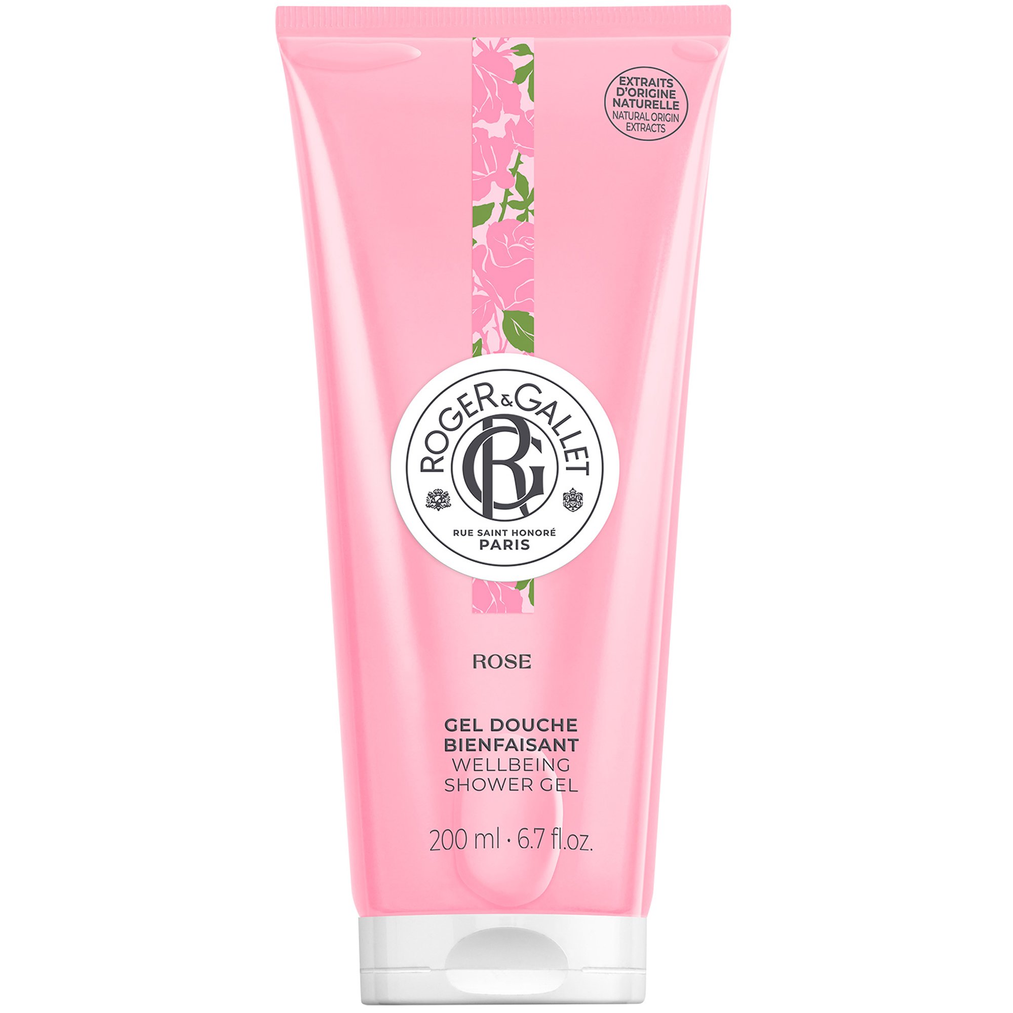 Roger & Gallet Rose Wellbeing Shower Gel Ενυδατικό, Αναζωογονητικό Αφρόλουτρο με Άρωμα Τριαντάφυλλου 200ml