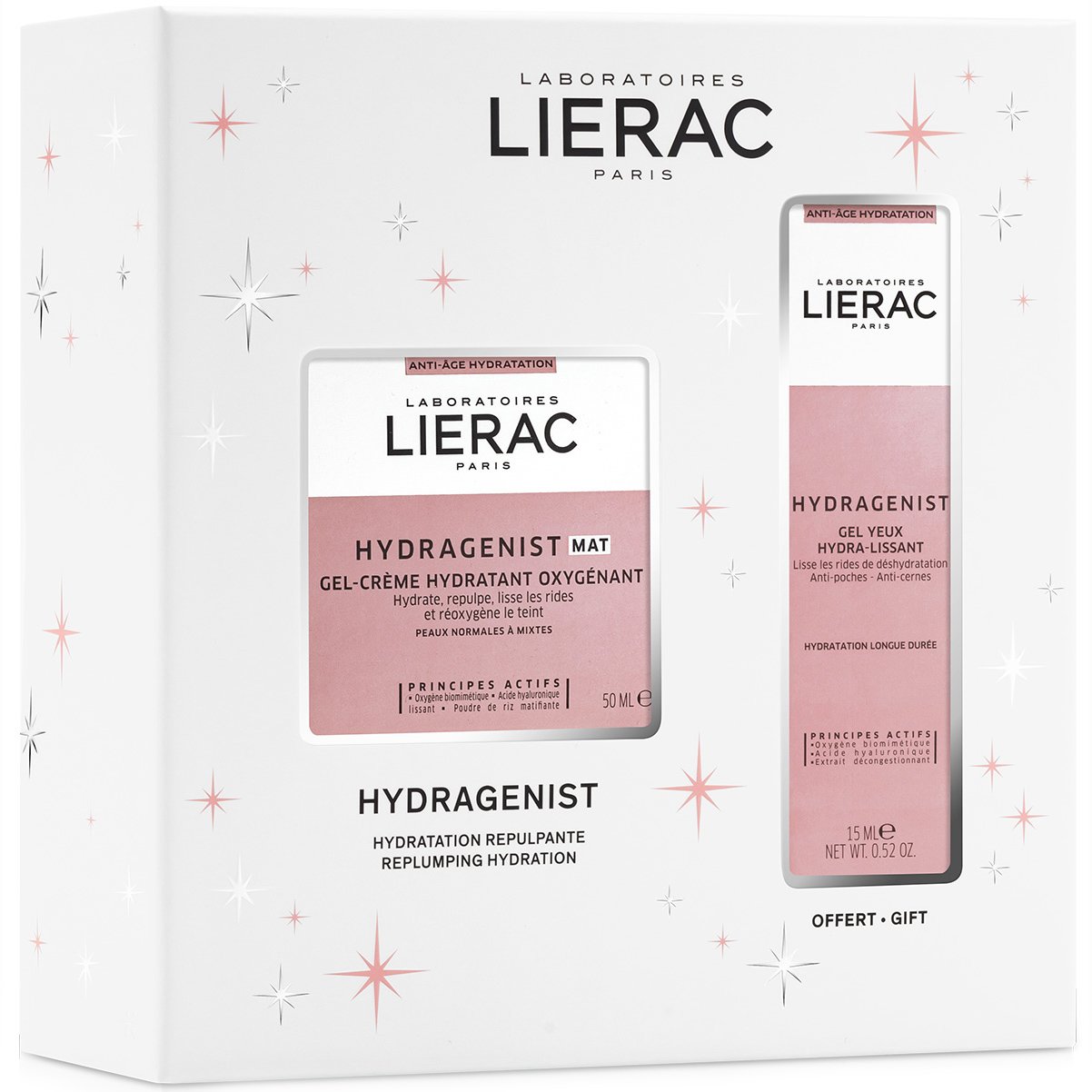 Lierac Promo Hydragenist Gift Set Moisturizing Gel-Cream Mat Κρέμα Προσώπου 50ml & Δώρο Gel Yeux Hydra Lissant Gel Ματιών 15ml