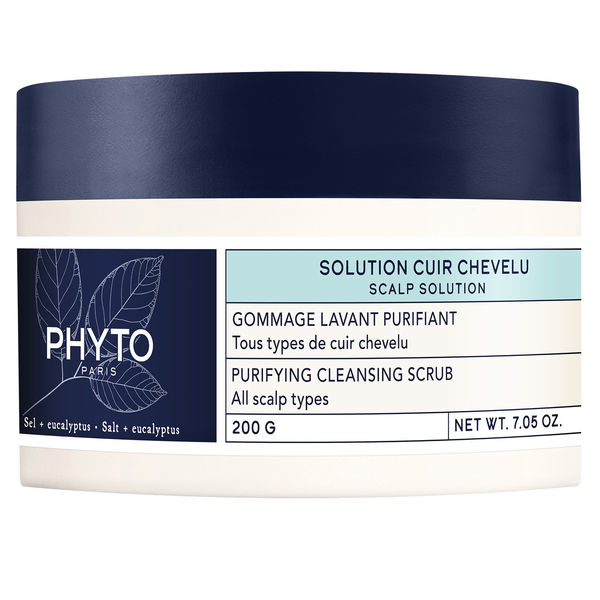 Phyto Scalp Solution Purifying Cleansing Scrub για Εξυγίανση του Τριχωτού της Κεφαλής με Κρυστάλλους Θαλασσινού Αλατιού 200gr