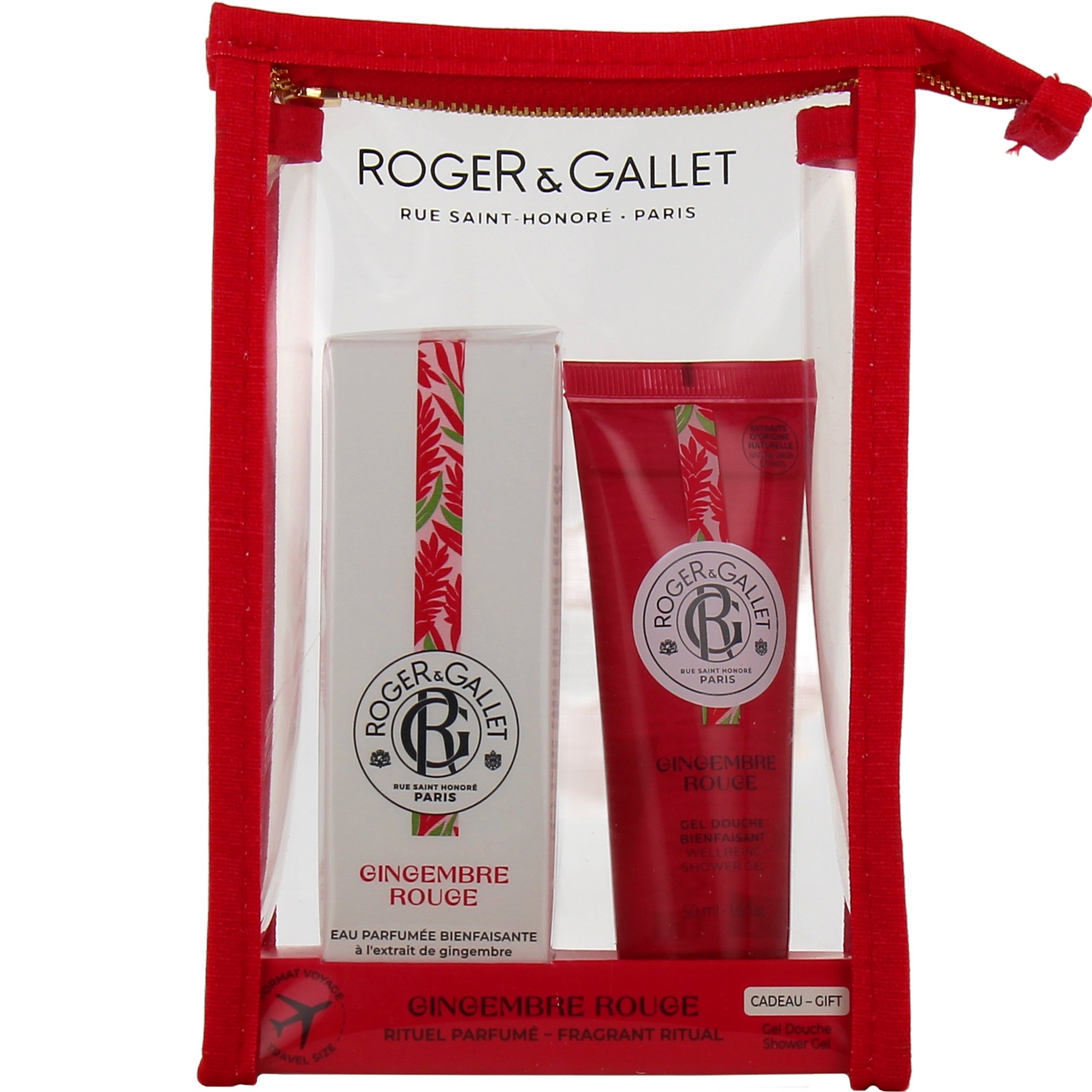 Roger & Gallet Πακέτο Προσφοράς Gingembre Rouge Water Perfume 30ml & Δώρο Wellbeing Shower Gel 50ml & Τσαντάκι (Travel Size)
