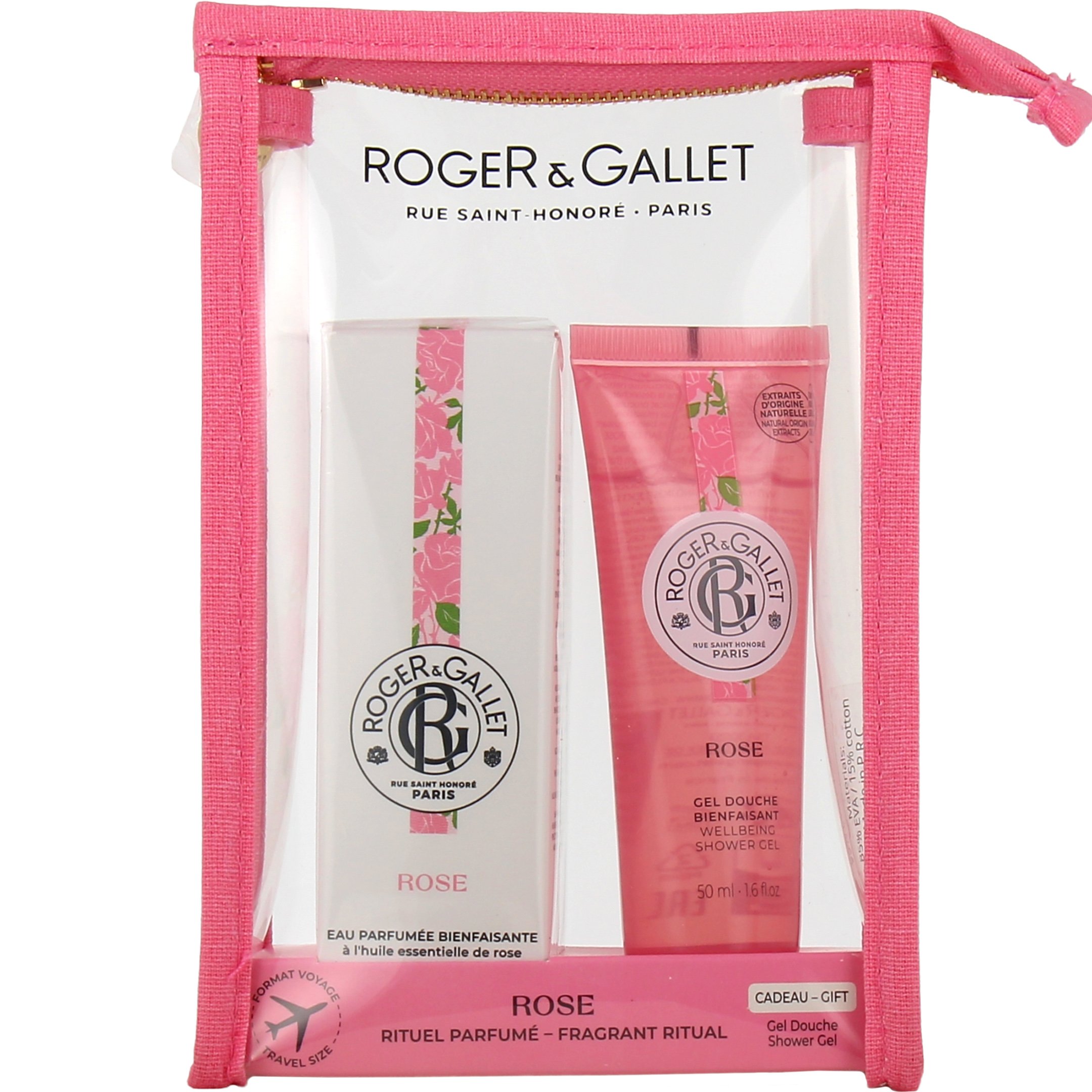 Roger & Gallet Πακέτο Προσφοράς Rose Water Perfume 30ml & Δώρο Wellbeing Shower Gel 50ml & Τσαντάκι (Travel Size)