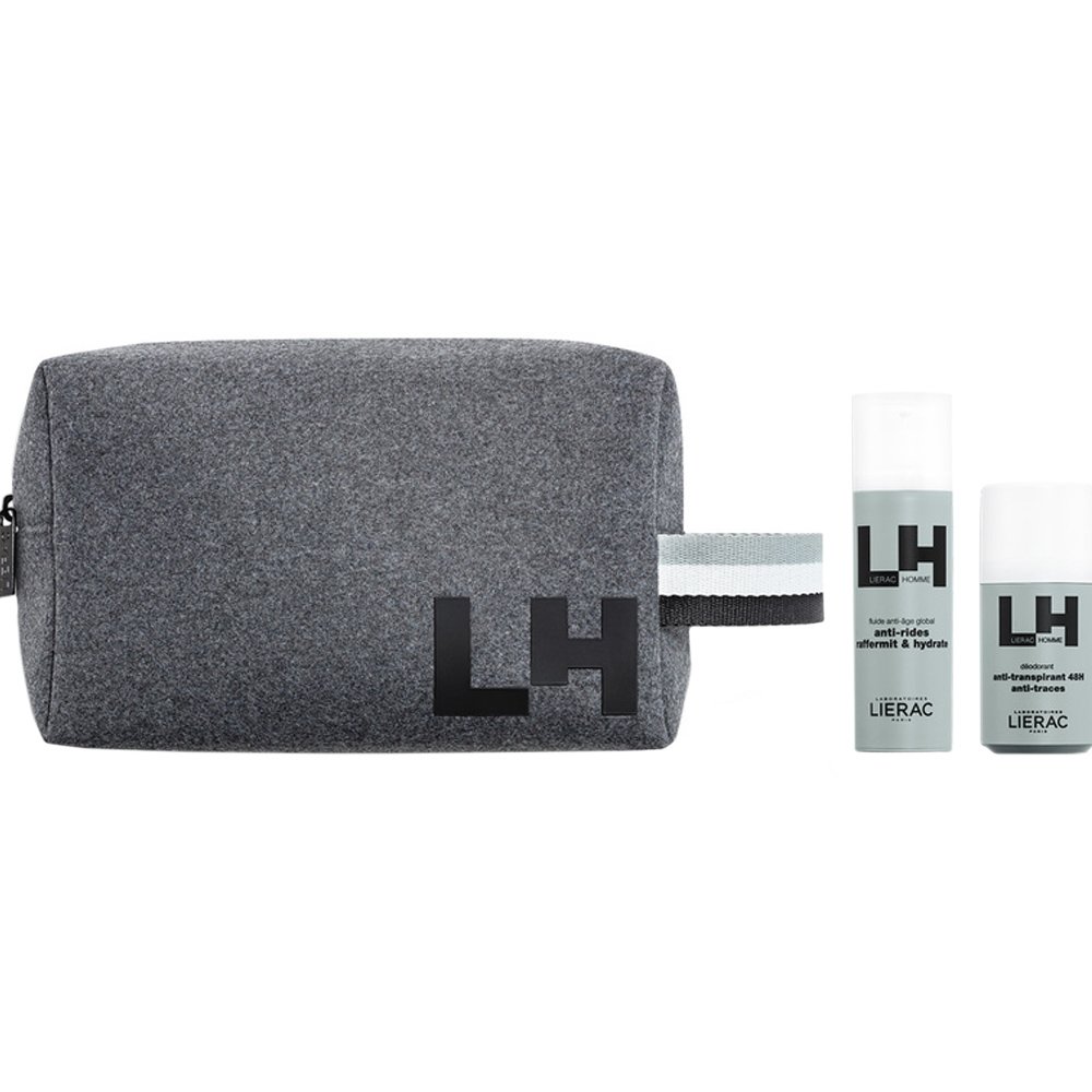 Lierac Lierac Promo Homme Global Anti-Aging Fluid 50ml & Deodorant 50ml & Pouch 1 Τεμάχιο