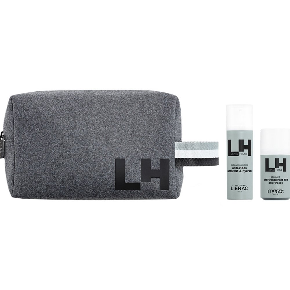 Lierac Promo Homme Global Anti-Aging Fluid 50ml & Deodorant 50ml & Pouch 1 Τεμάχιο