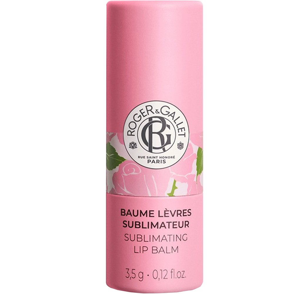 Roger & Gallet Roger & Gallet Sublimating Lip Balm Θρεπτικό Lip Balm για Διακριτικό Λαμπερό Φινίρισμα & Ενισχυμένο Φυσικό Χρώμα με Άρωμα Τριαντάφυλλο 3,5g - Rose