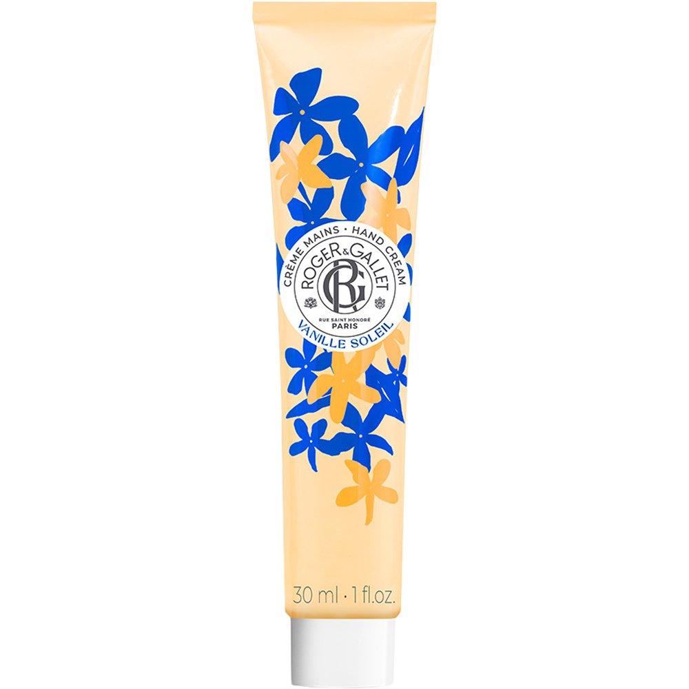Roger & Gallet Roger & Gallet Vanille Soleil Hands Cream Αναζωογονητική Κρέμα Χεριών Εμπλουτισμένη με Βούτυρο Καριτέ & Έλαιο Γλυκού Αμυγδάλου 30ml