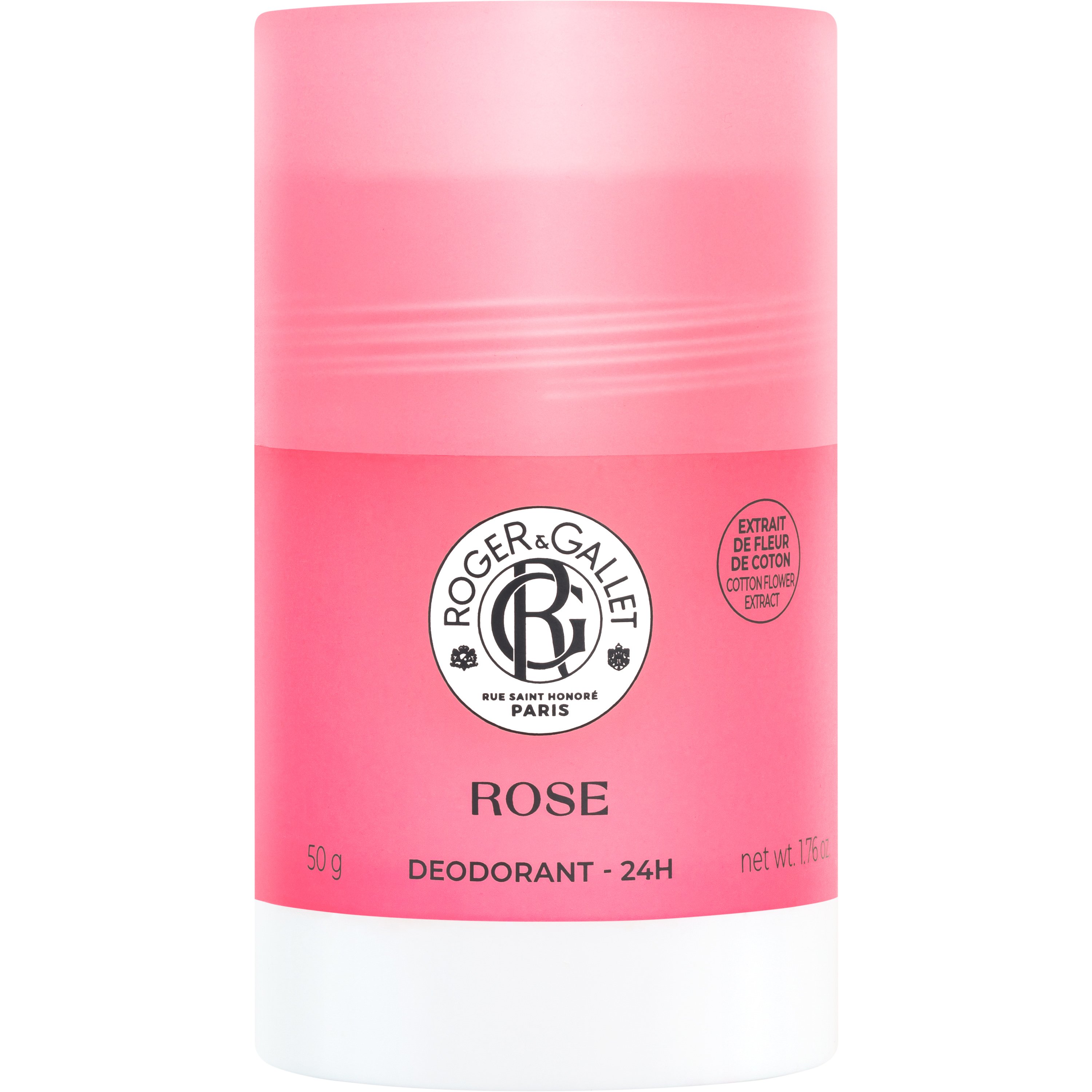 Roger & Gallet Roger & Gallet Rose Deodorant Stick Αποσμητικό Στικ με Άρωμα Ροδοπέταλων Τριαντάφυλλων Δαμασκού & Εκχύλισμα Λουλουδιών Βαμβακιού 50g