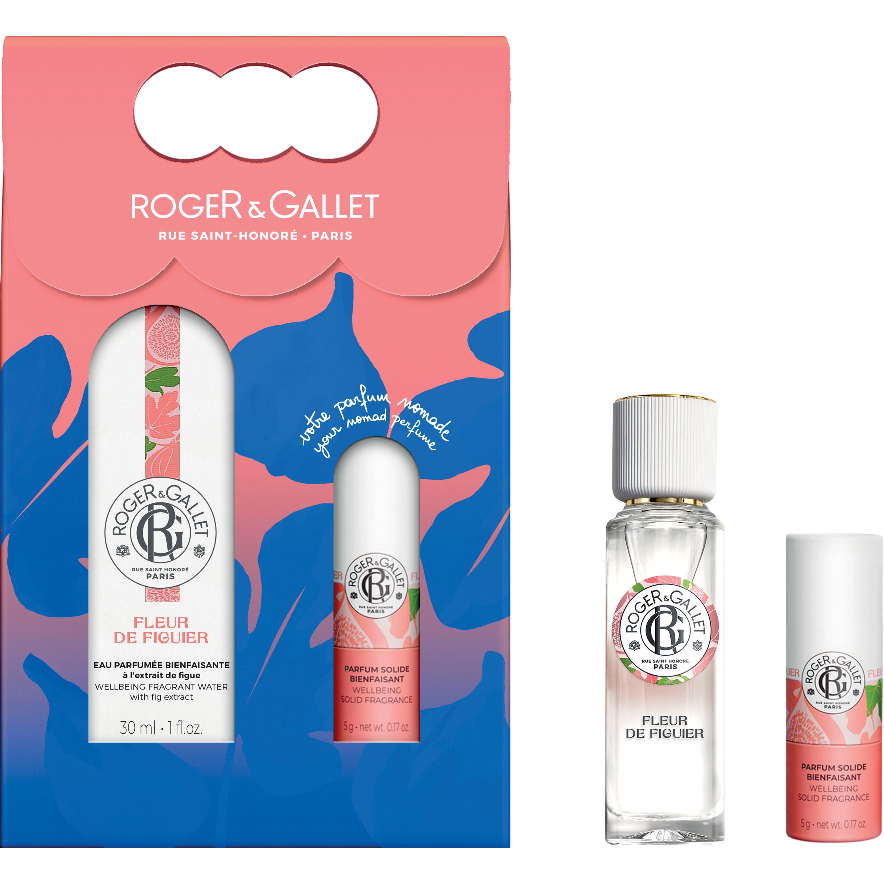 Roger & Gallet Promo Fleur De Figuier Wellbeing Fragrant Water 30ml & Solid Fragrance 5g