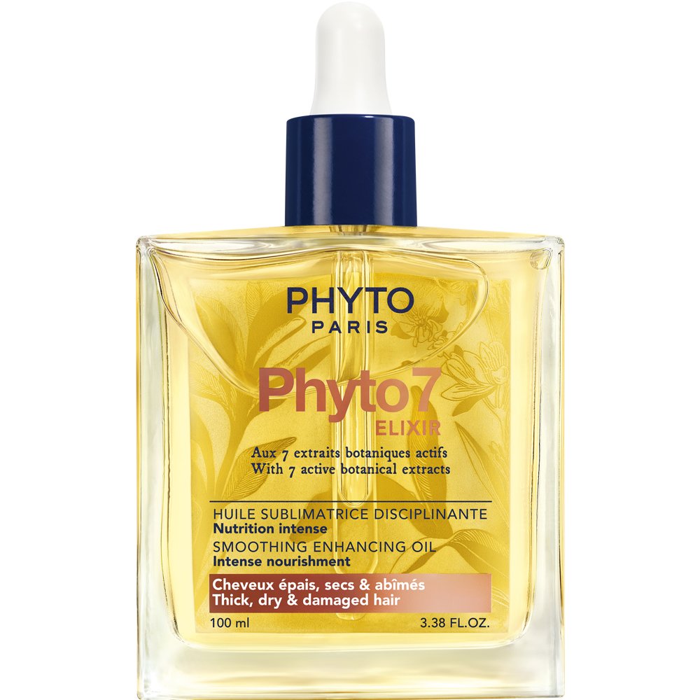 Phyto Paris Phyto 7 Elixir Smoothing Enhancing Oil Έλαιο Εντατικής Θρέψης για Πυκνά, Ξηρά & Κατεστραμμένα Μαλλιά που Χαρίζει Απαλότητα & Μεταξένια Υφή Χωρίς να τα Βαραίνει 100ml