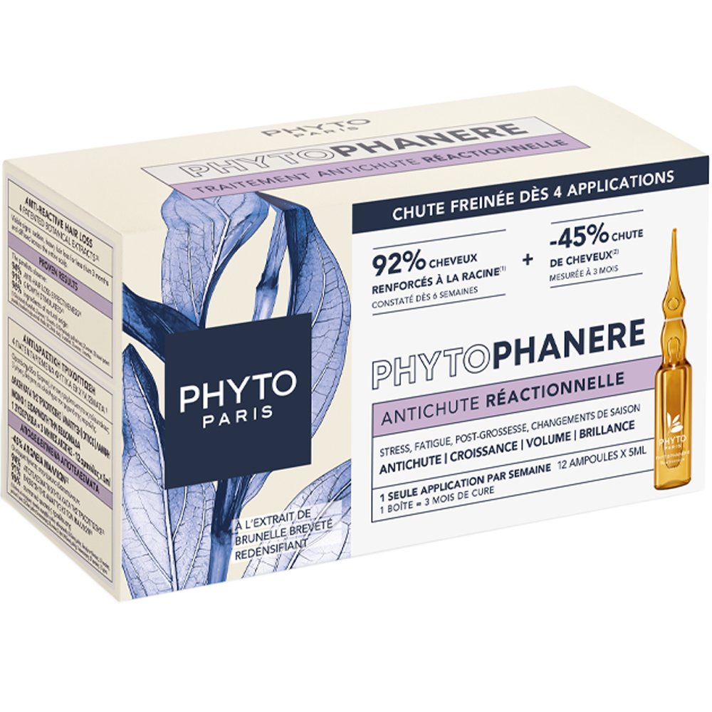Phyto Phytophanere Anti-Reactive Hair Loss Θεραπεία Κατά της Αντιδραστικής Τριχόπτωσης με Φυτικά Εκχυλίσματα 12vials x 5ml