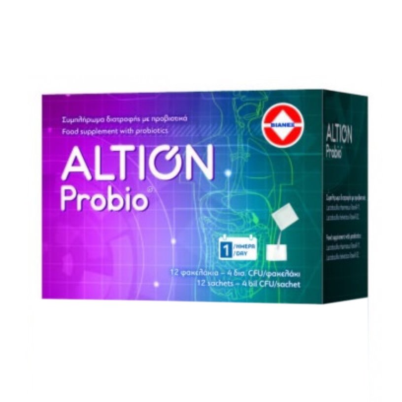 Altion Probio Συμπλήρωμα Διατροφής Προβιοτικών για Γαστρεντερικές Διαταραχές 12 φακελάκια