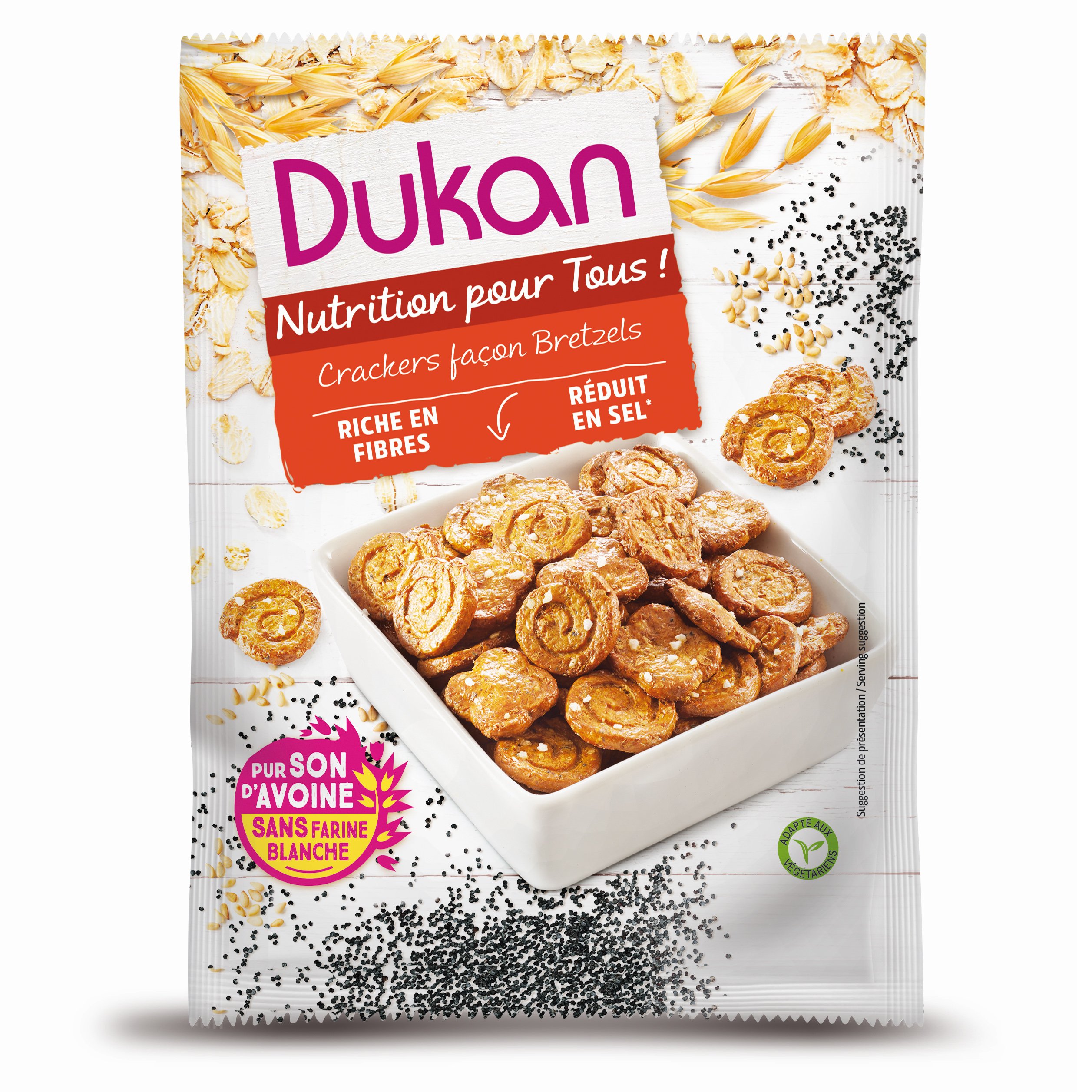Dukan Nutrition Pour Tous Crackers Facon Bretzels Αλμυρά Pretzels Βρώμης 100gr