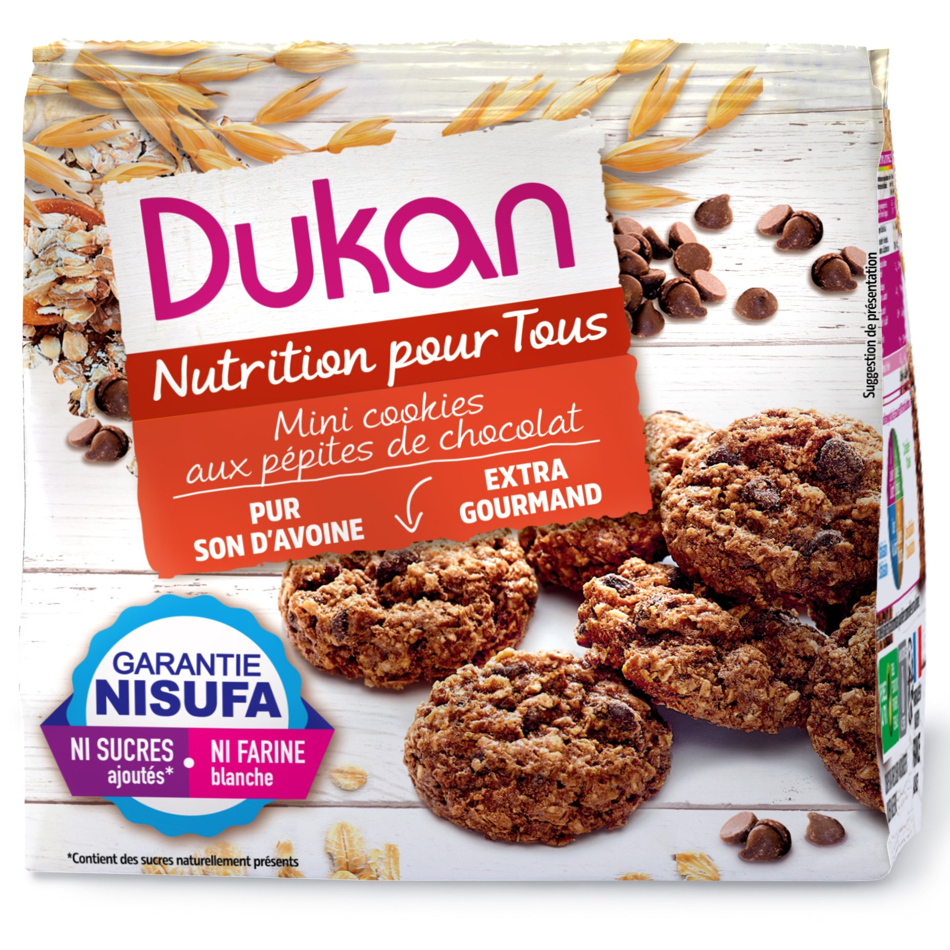 Dukan Nutrition Pour Tous Mini Cookies Βρώμης με Κομμάτια Σοκολάτας 100gr
