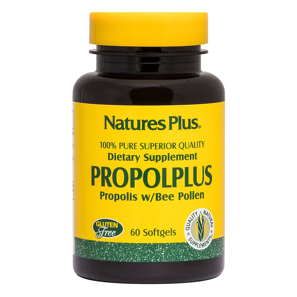 Nature’s Plus Propolplus με Καθαρή Πρόπολη & Γύρη Μελισσών 60 soft caps