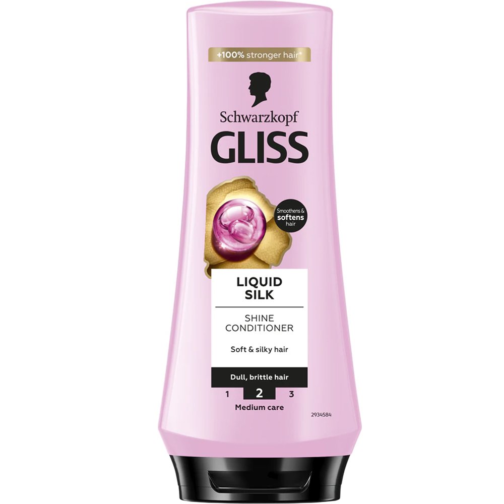 Schwarzkopf Schwarzkopf Gliss Liquid Silk Shine Conditioner Ενυδατική, Μαλακτική Κρέμα για Θαμπά & Ταλαιπωρημένα Μαλλιά που Επαναφέρει τη Λάμψη & Χαρίζει Ζωντάνια 200ml