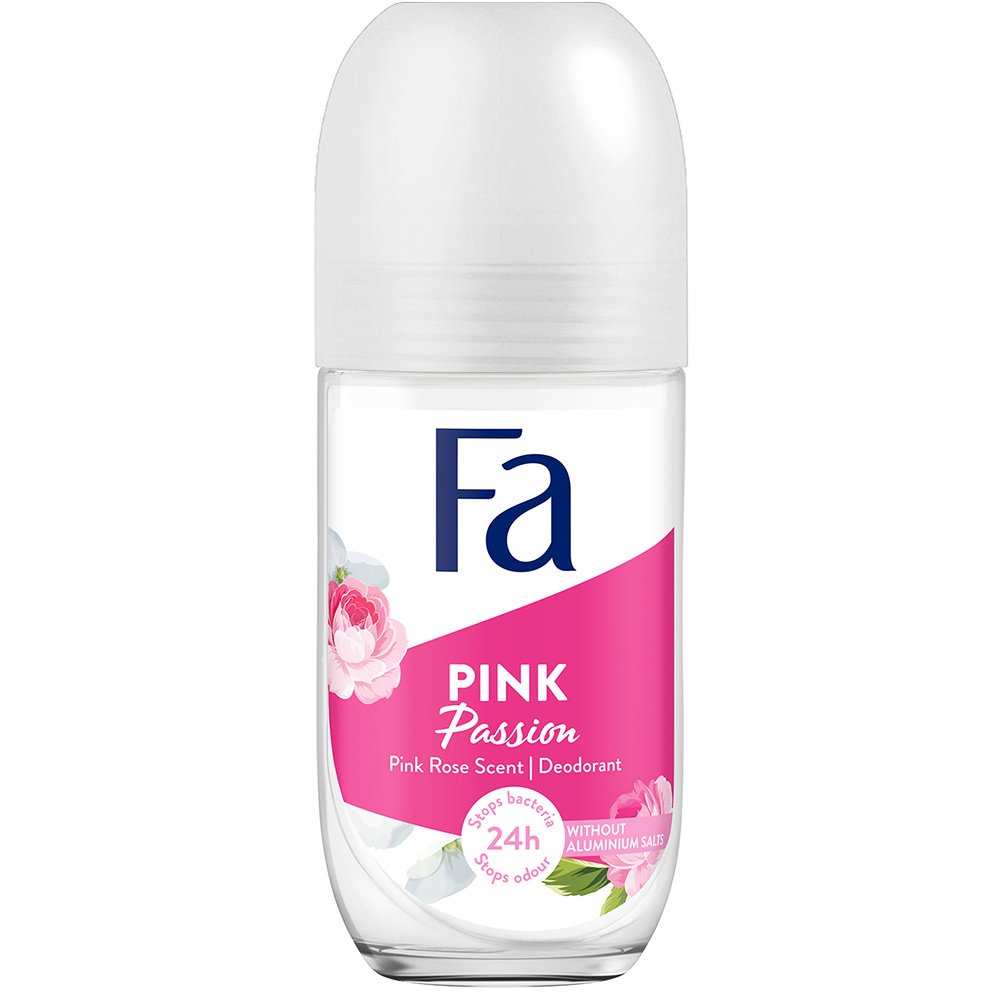 Fa Pink Passion 24h Anti Persprirant Deodorant Roll on with Pink Rose Scent Γυναικείο Αποσμητικό 24ωρης Προστασίας 50ml