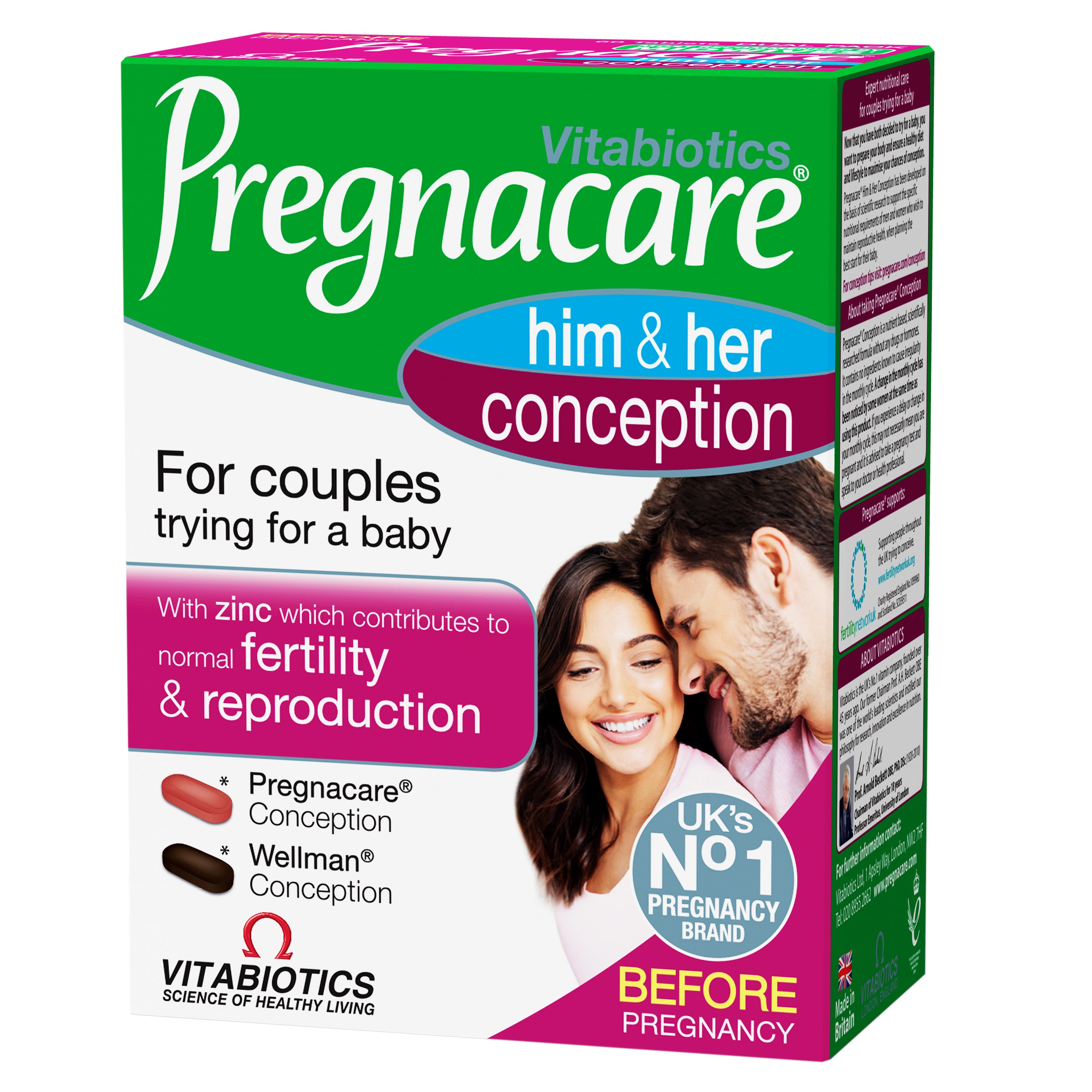 Vitabiotics Pregnacare His & Her Conception Συμπλήρωμα Διατροφής που Ενισχύει την Αναπαραγωγική Υγεία 30tabs & 30tabs