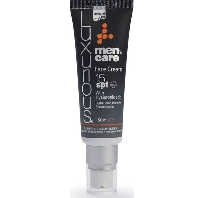 Luxurious Men’s Care Face Cream Spf15, Κρέμα Προσώπου για Πλούσια Ενυδάτωση & Ανάπλαση 50ml
