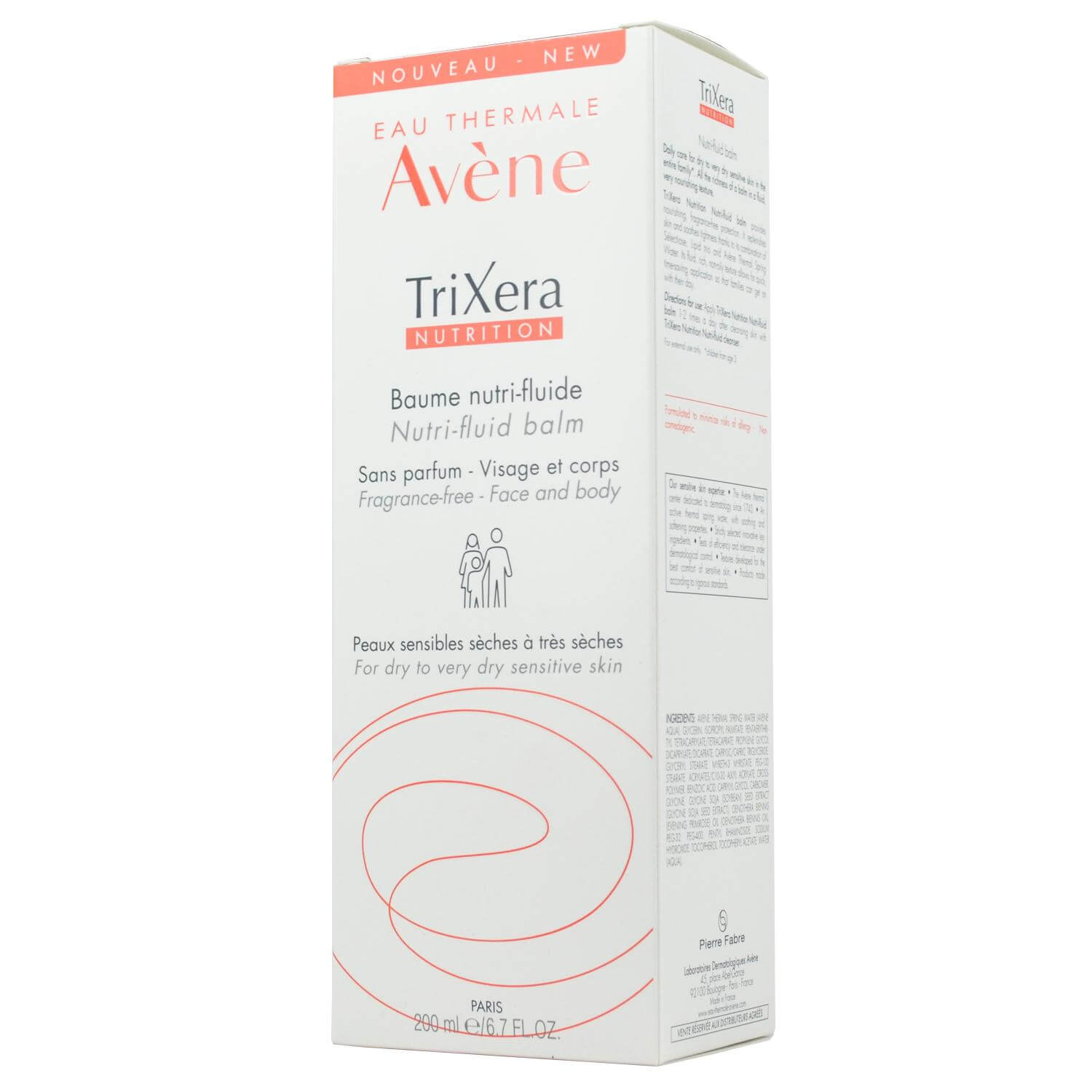 Avene Trixera Nutrition Baume Nutri-Fluide Λεπτόρρευστο Θρεπτικό Baume για Πλούσια Ενυδάτωση & Επανόρθωση της Επιδερμίδας 200ml