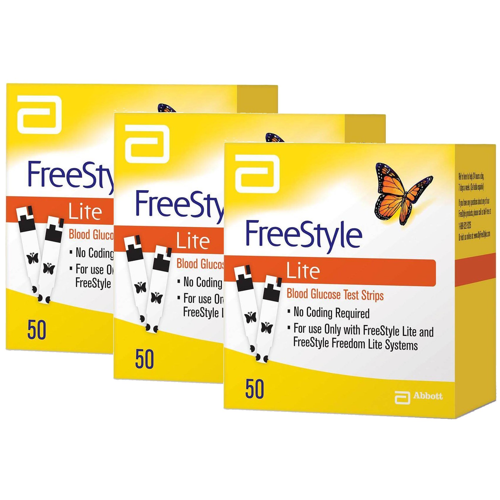 Abbott Σετ Abbott FreeStyle Lite Blood Glucoze Test Strips Ταινίες Μέτρησης Σακχάρου / Γλυκόζης Αίματος Συμβατές Μόνο με τη Συσκευή FreeStyle Freedom Lite 150 Τεμάχια (3x50 Τεμάχια)