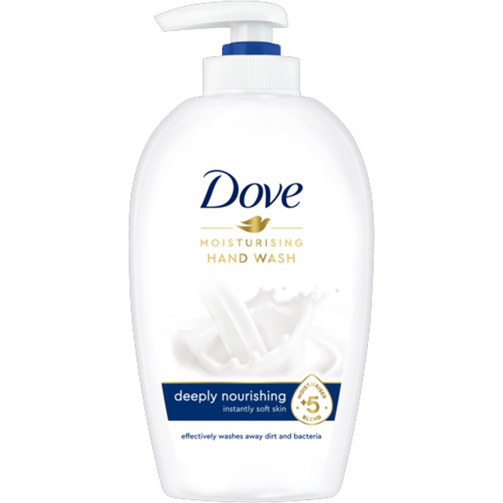 Dove Deeply Nourishing Moisturising Hand Wash Υγρό Κρεμοσάπουνο Χεριών που Προσφέρει Βαθιά Ενυδάτωση Ιδανικό & για Ξηρές Επιδερμίδες με Αντλία 250ml