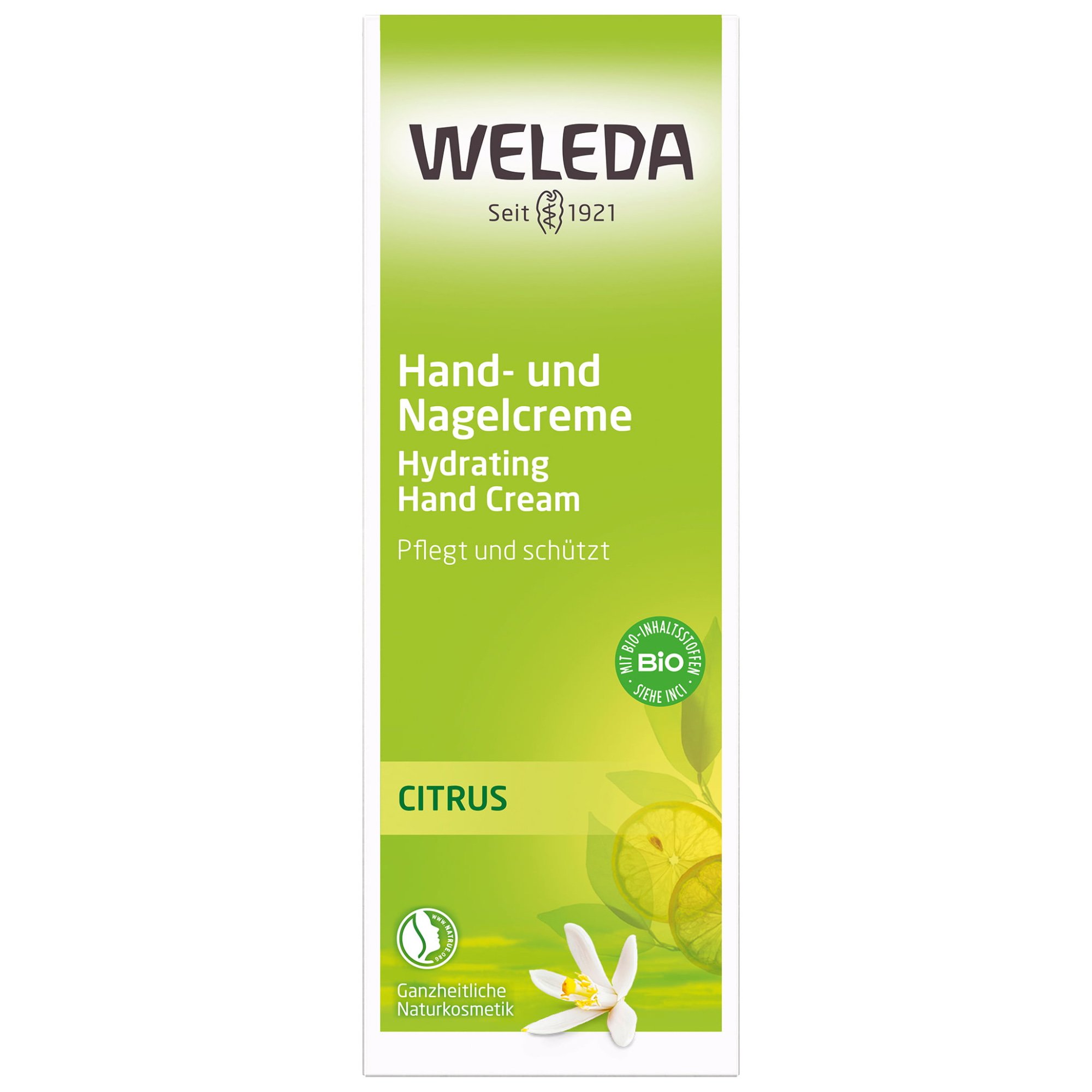 Weleda Citrus Hydrating Hand Cream Εντατική Κρέμα Περιποίησης με Κίτρο για τα Ξηρά Χέρια και Εύθραυστα Νύχια 50ml
