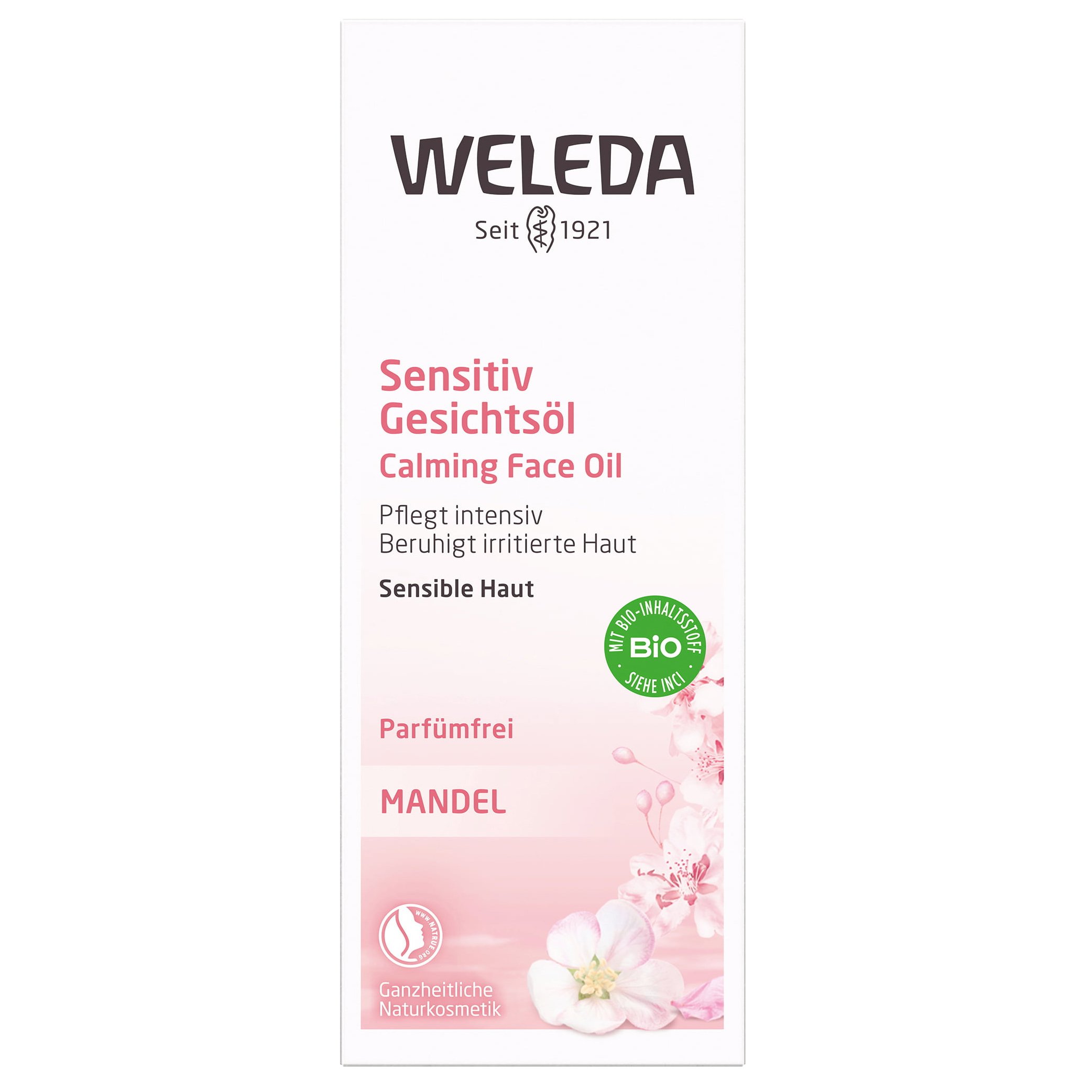 Weleda Almond Calming Face Oil Θρεπτικό & Καταπραϋντικό Λάδι Προσώπου με Έλαιο Αμυγδάλου 50ml