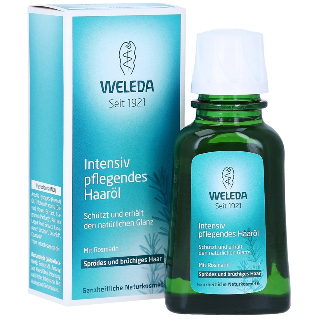 Weleda Intensive Nourishing Hair Oil with Rosemary Θρεπτικό Λάδι Δεντρολίβανο για Περιποίηση των Ξηρών & Εύθραυστων Μαλλιών 50ml
