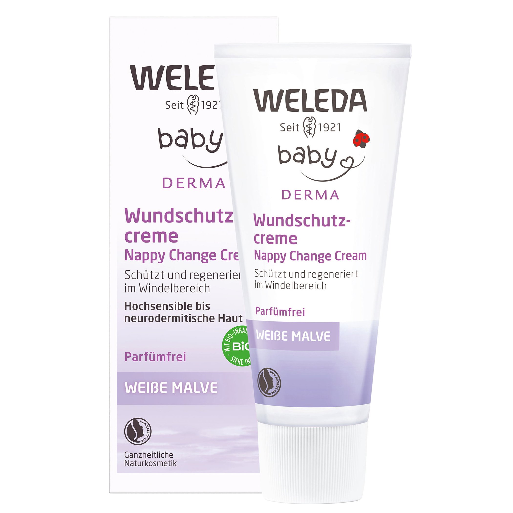 Weleda Baby Derma White Mallow Nappy Change Cream Κρέμα Αλλαγής Πάνας με Μολόχα, Δίχως Άρωμα με Ήπια, Φυσικά Συστατικά 50ml
