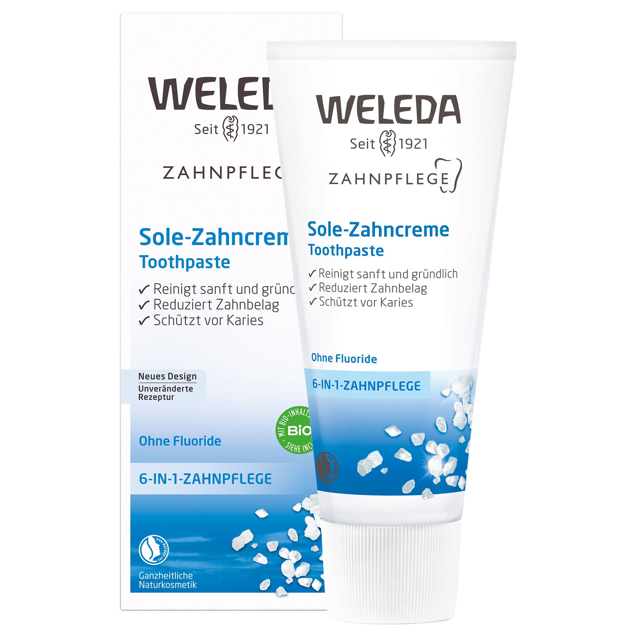 Weleda Salt Toothpaste Οδοντόκρεμα Άλατος Χωρίς Φθόριο με Θαλασσινό Αλάτι & Ήπια Ορυκτά Καθαριστικά 75ml