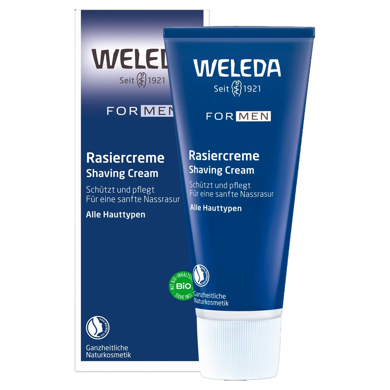Weleda for Men Shaving Cream Ανδρική Κρέμα Ξυρίσματος με Απαλή Σύνθεση για Βελούδινο & Άνετο Ξύρισμα 75ml