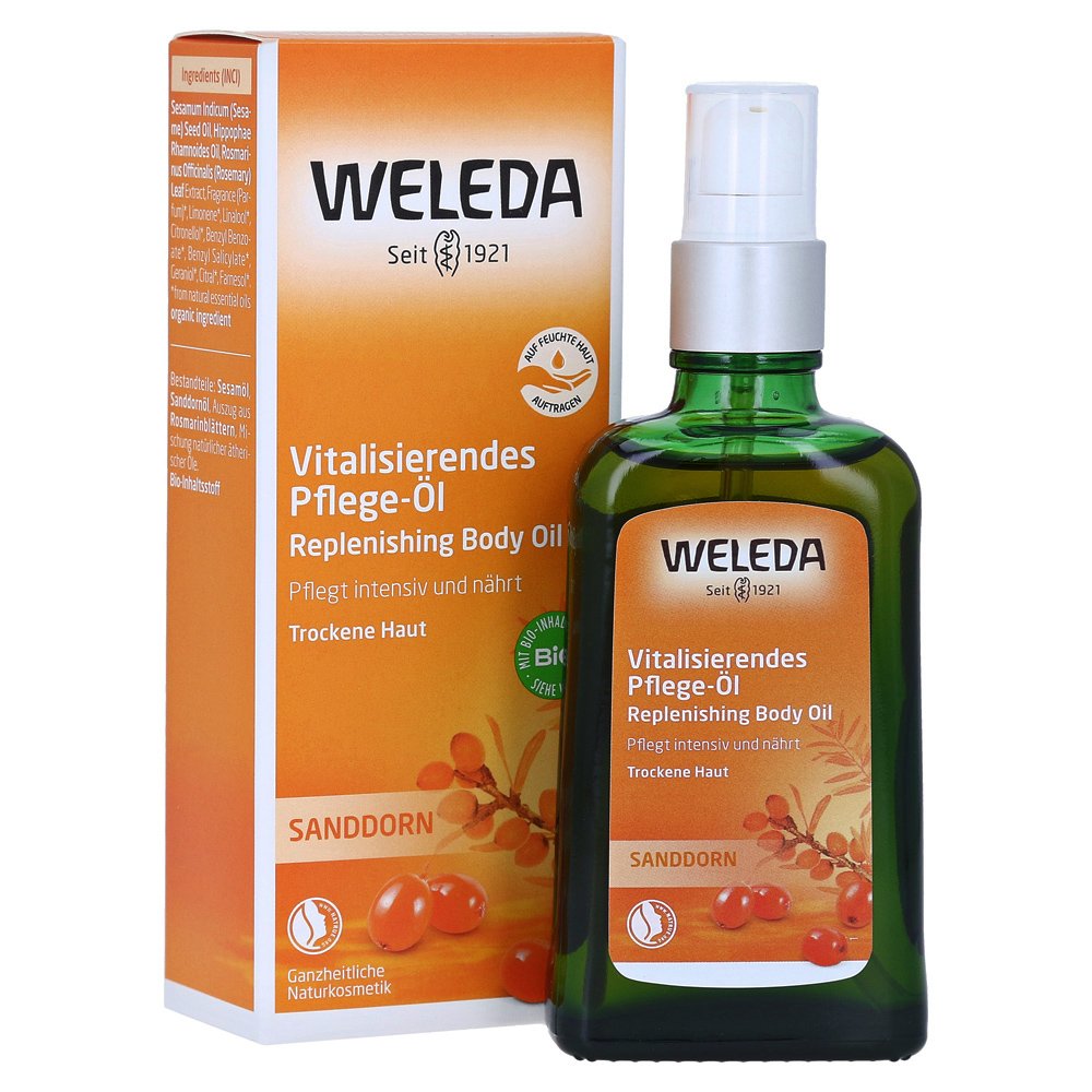 Weleda Sea Buckthorn Replenishing Body Oil for Dry Skin Λάδι Περιποίησης Σώματος με Ιπποφαές 100ml