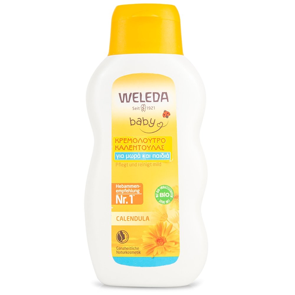 Weleda Baby Calendula Cream Bath Κρεμόλουτρο Καλέντουλας για Μωρά και Παιδιά 200ml