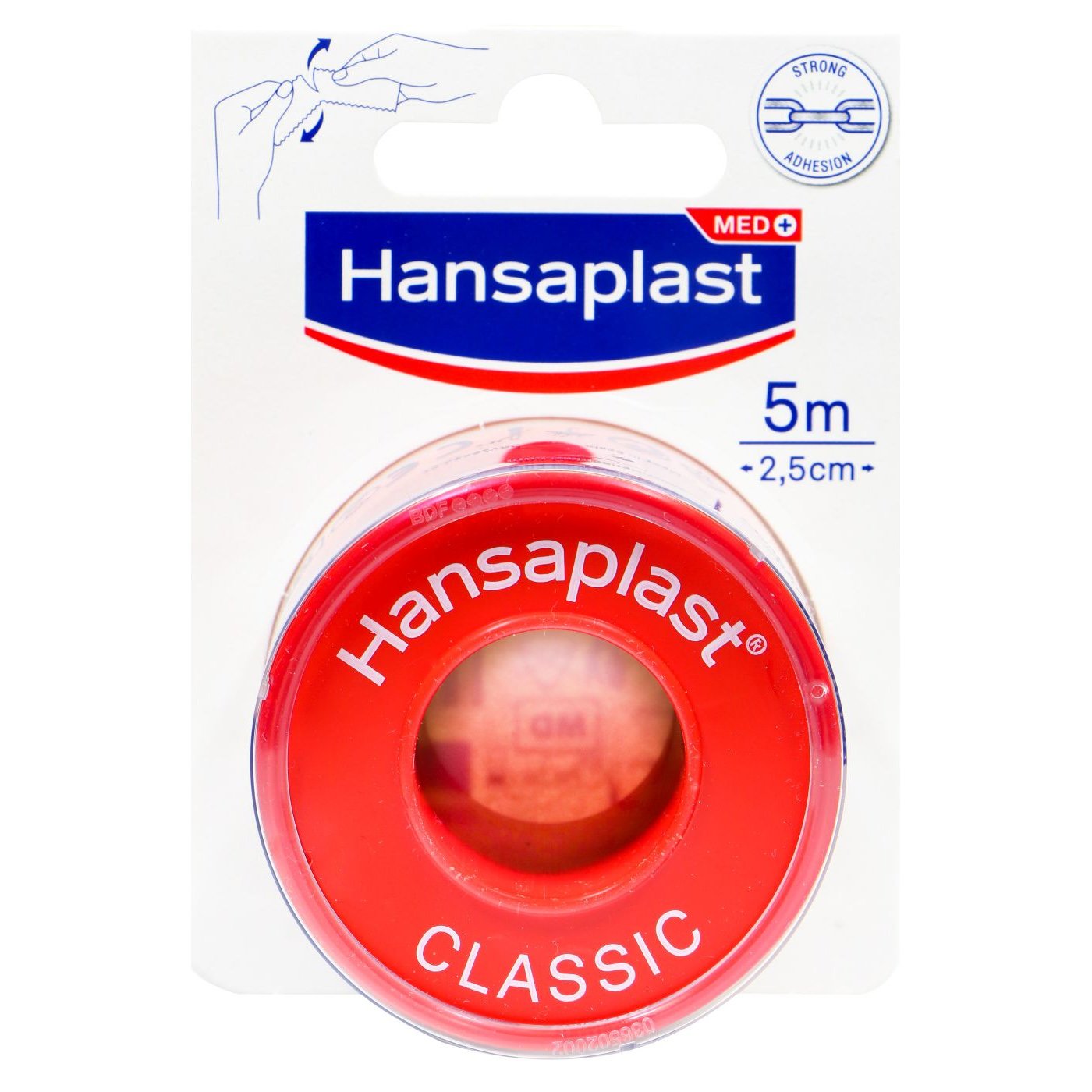 Hansaplast Classic Αυτοκόλλητη Ταινία Ισχυρής Στερέωσης για τις Πρώτες Βοήθειες 5m x 2.5cm 1 Τεμάχιο