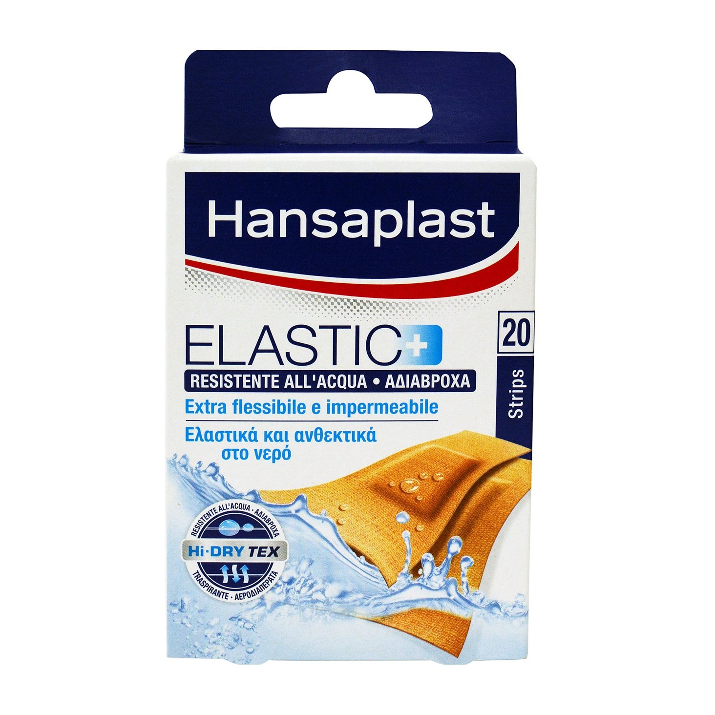 Hansaplast Elastic+ Αδιάβροχο, Πολύ Ελαστικό Επιθέματα Πληγών, 20 strips