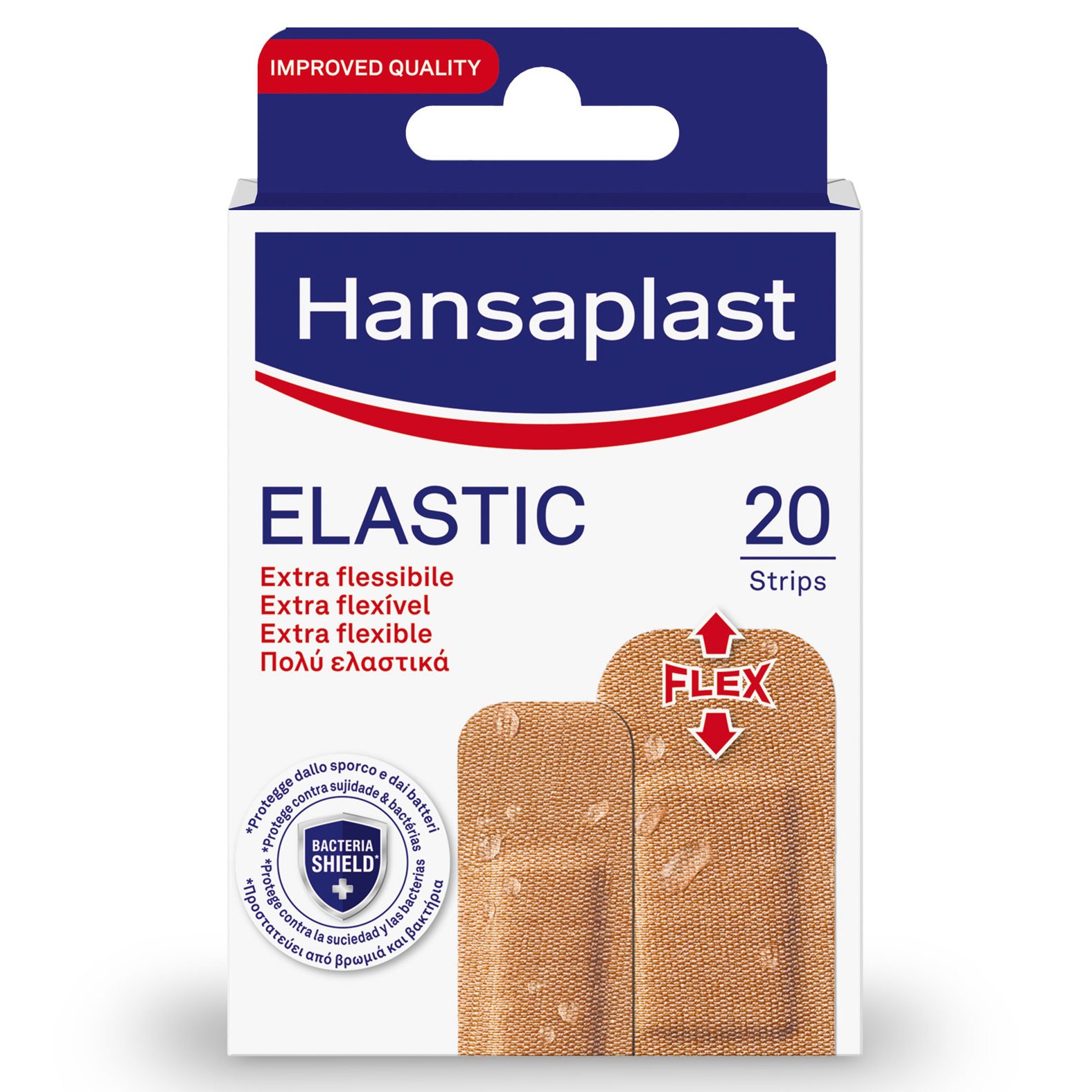 Hansaplast Elastic+ Αδιάβροχο, Πολύ Ελαστικό Επιθέματα Πληγών, 20 strips
