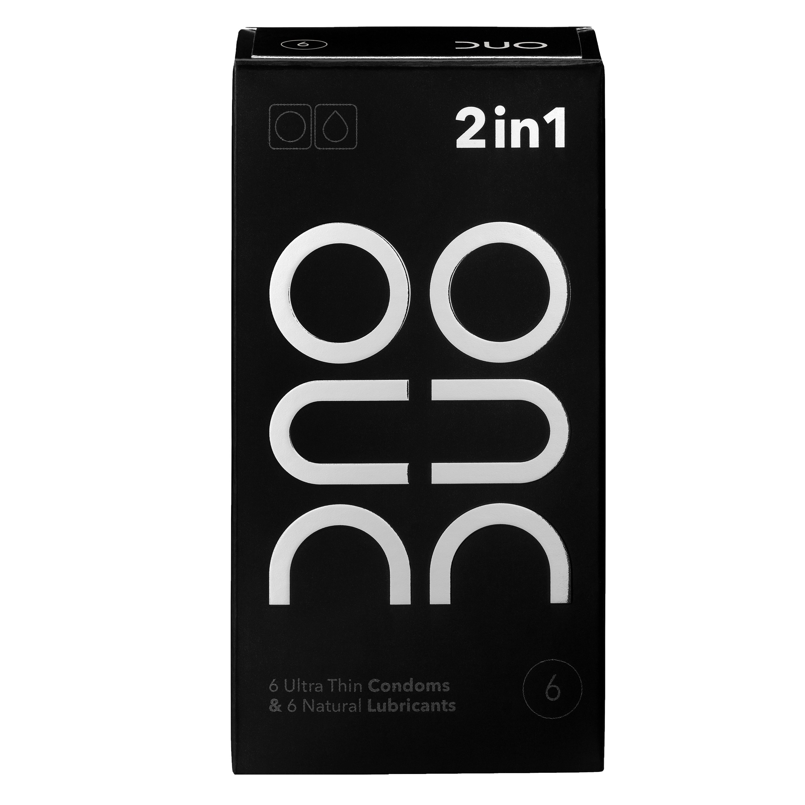 Duo 2 in 1 Ultra Thin Πολύ Λεπτά Προφυλακτικά 6 τεμάχια & Φακελάκια Duo Gel Natural Λιπαντικό 6 x 2ml