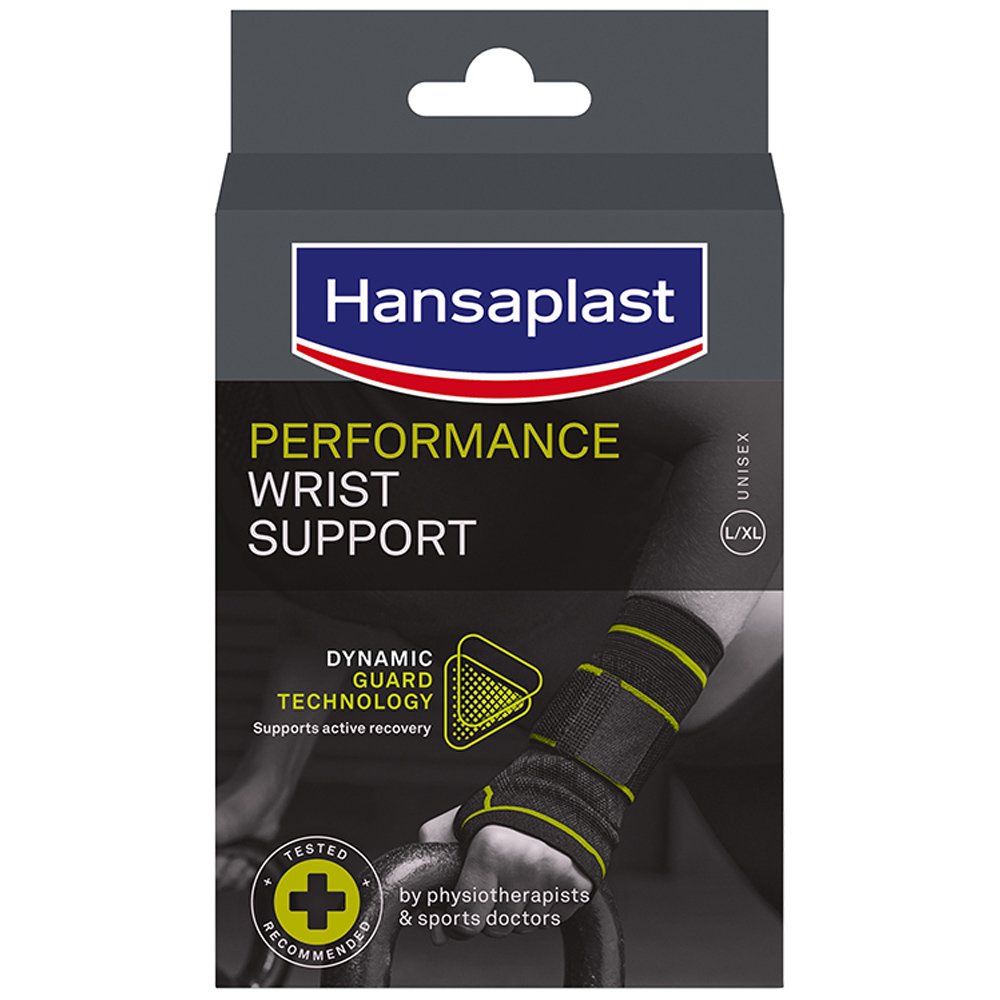Hansaplast Hansaplast Performance Wrist Support Περικάρπιο Υψηλής Στήριξης που Διευκολύνει την Ταχύτερη Αποκατάσταση 1 Τεμάχιο - L/XL