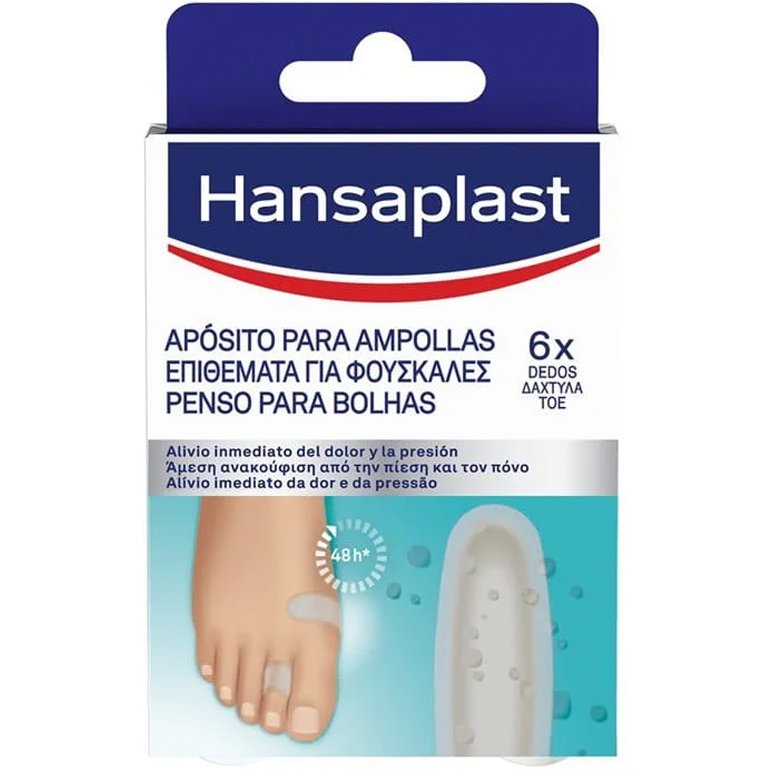 Hansaplast Blister Plaster Small Αδιάβροχα Επιθέματα για Φουσκάλες Μικρού Μεγέθους Κατάλληλα για τα Δάχτυλα, Ανακουφίζουν Άμεσα από τον Πόνο & την Πίεση 6 Τεμάχια
