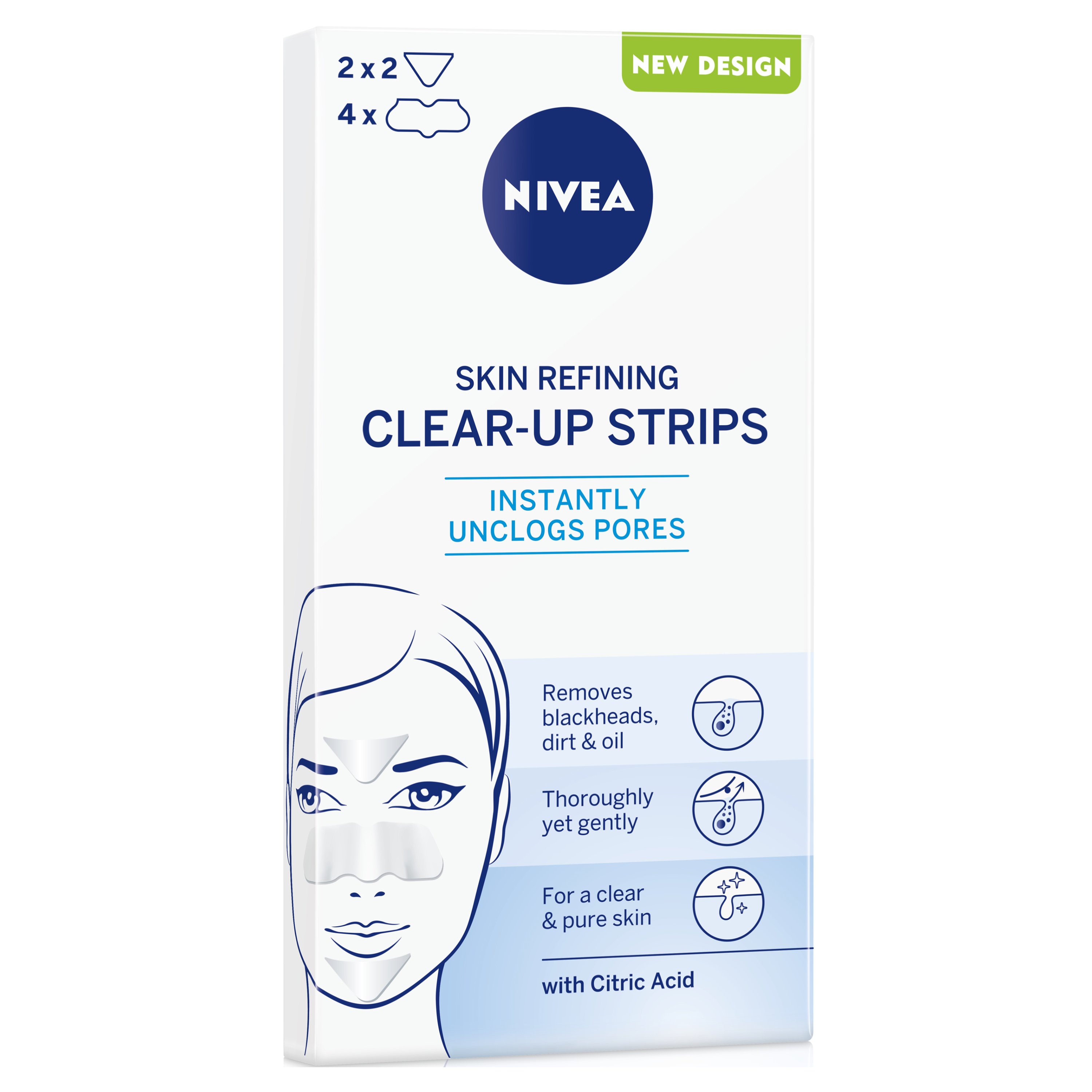 Nivea Clear Up Strips Ταινίες που Αφαιρούν το Σμήγμα από τους Κλειστούς Πόρους Αναζωογονώντας την Επιδερμίδα 6 Τεμάχια