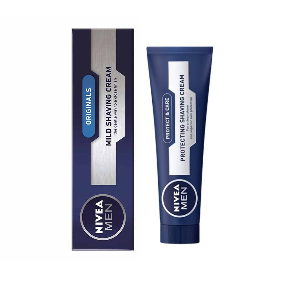 Nivea Men Shaving Cream Protect & Care Ανδρική Κρέμα Ξυρίσματος για Απαλό & Άνετο Ξύρισμα 100ml